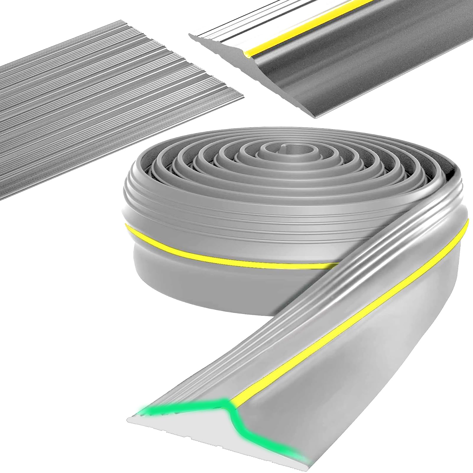 Guarnizione Soglia Porta Garage 4.8M, Grigio