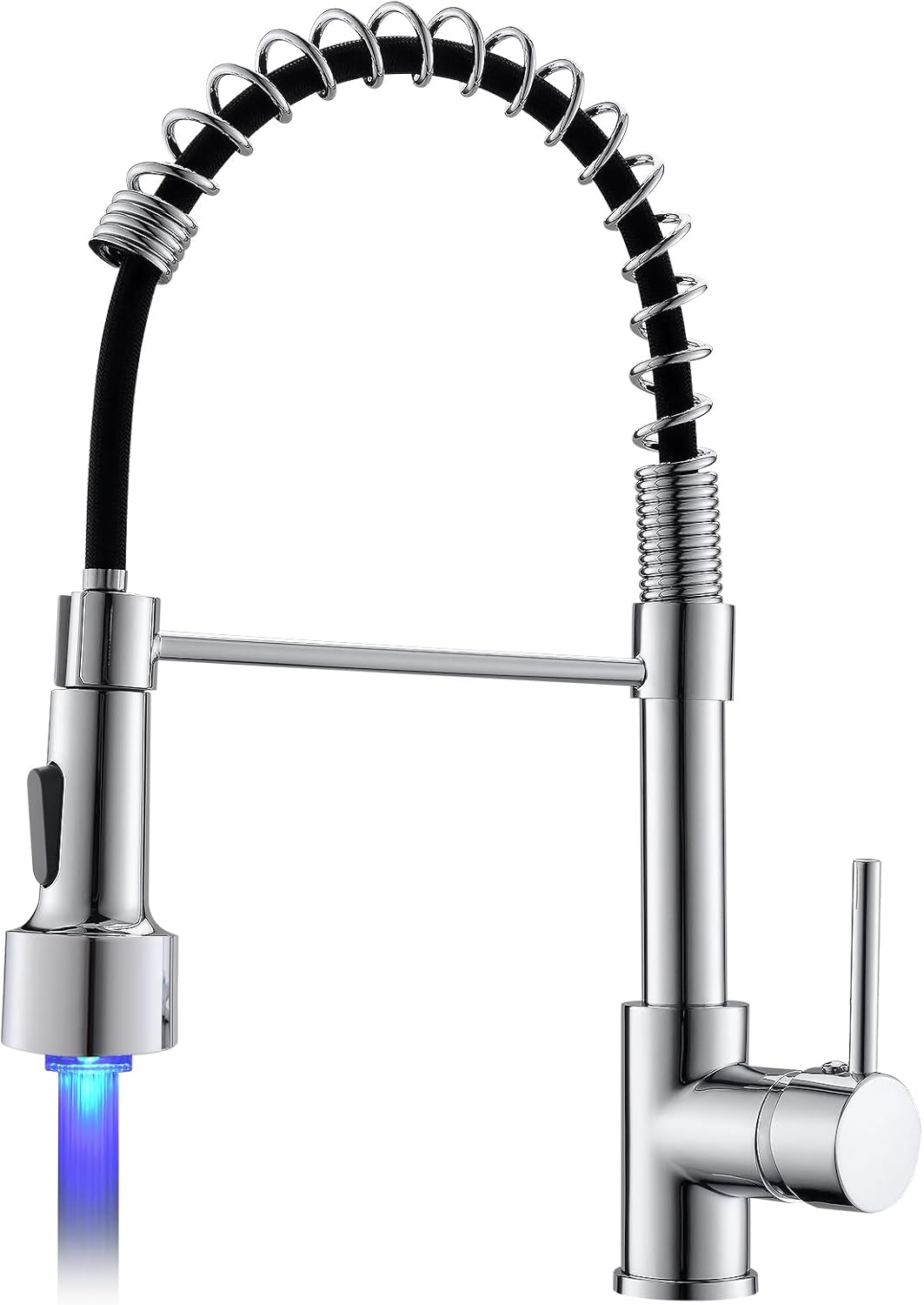 Timaco Rubinetto Cucina LED Cromato con Molla Spirale - immagine 1