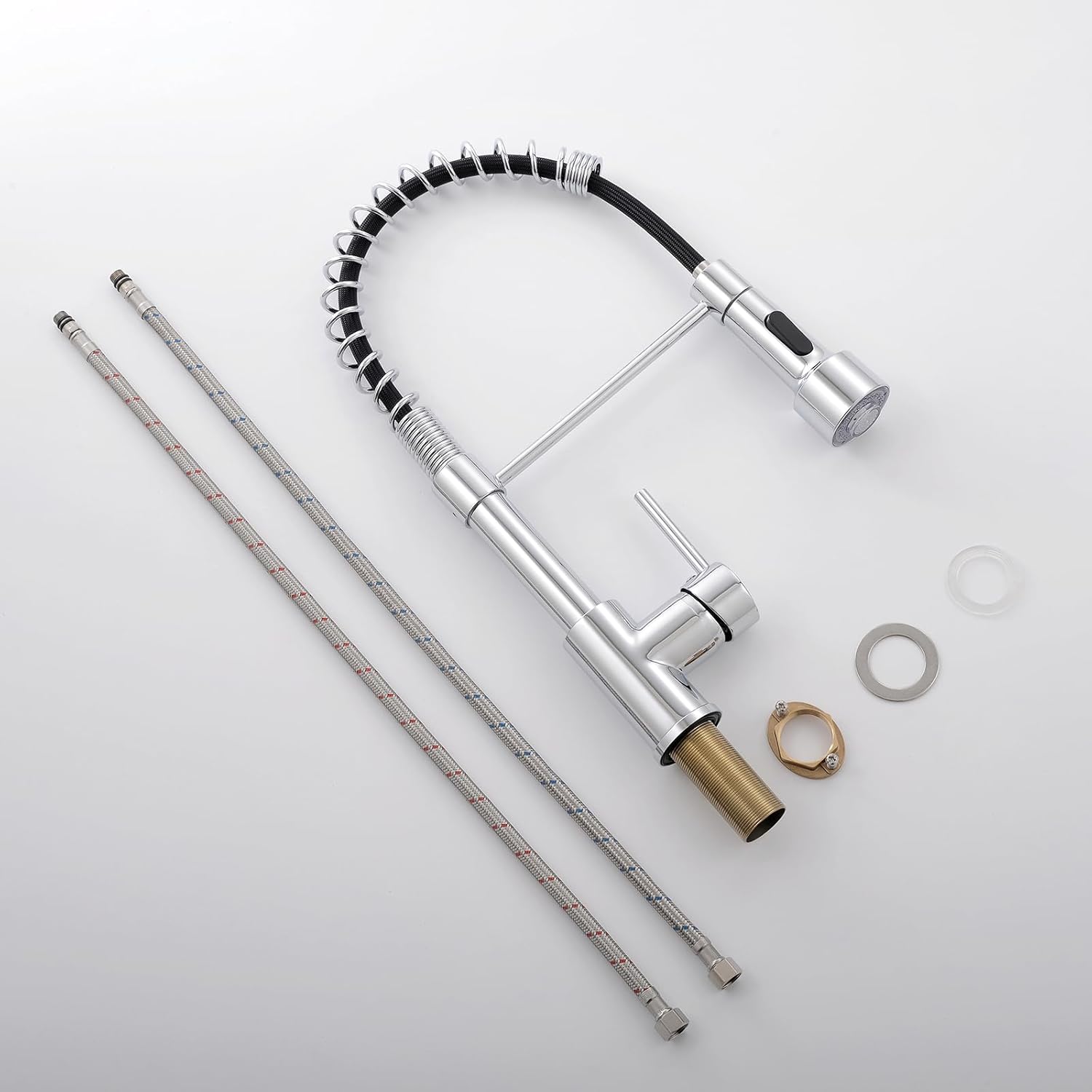 Timaco Rubinetto Cucina LED Cromato con Molla Spirale - immagine 8