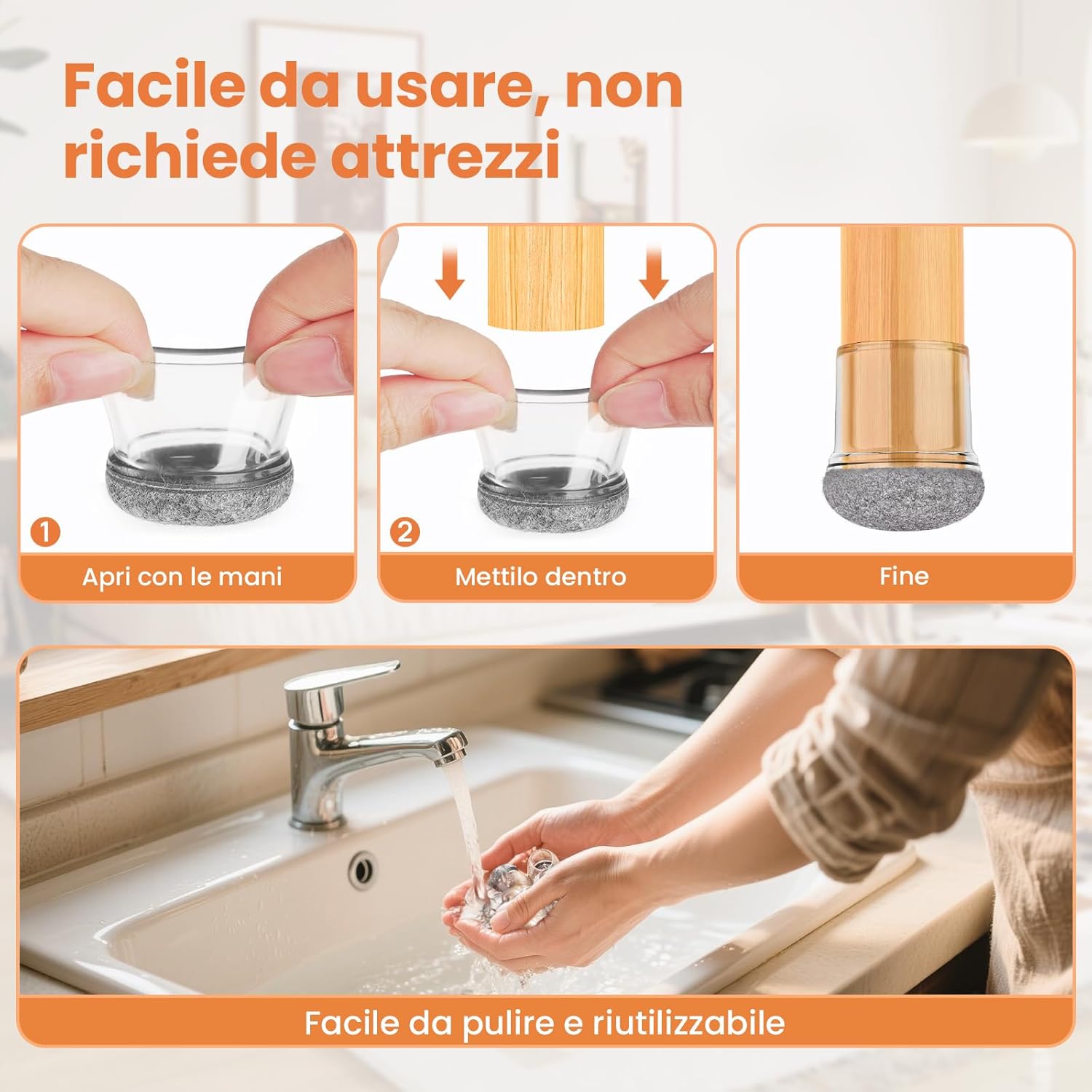 Oneboom 32 Pezzi Gommini per Sedie Rotondi - immagine 5