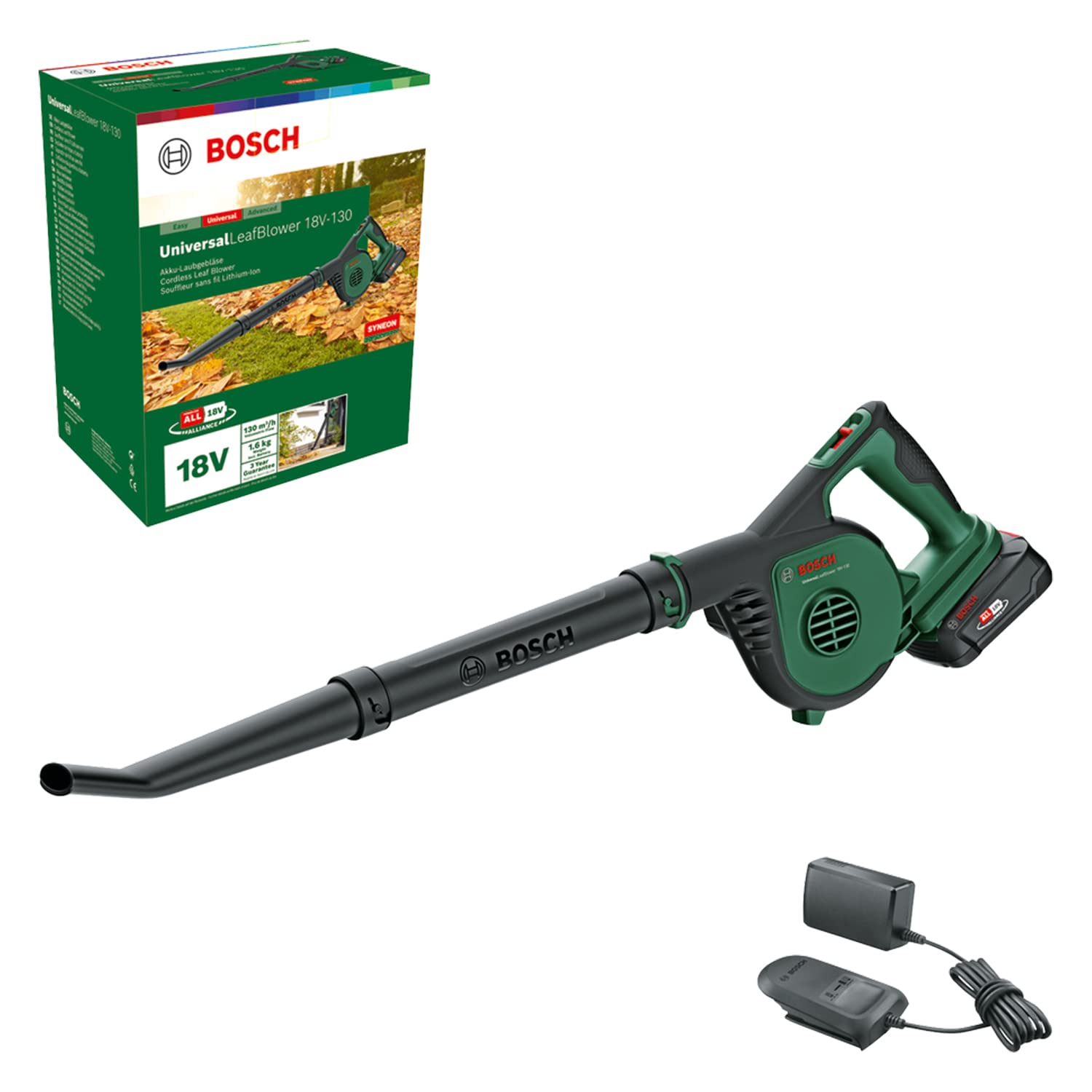 Bosch Soffiatore da Giardino a Batteria UniversalLeafBlower 18V-130