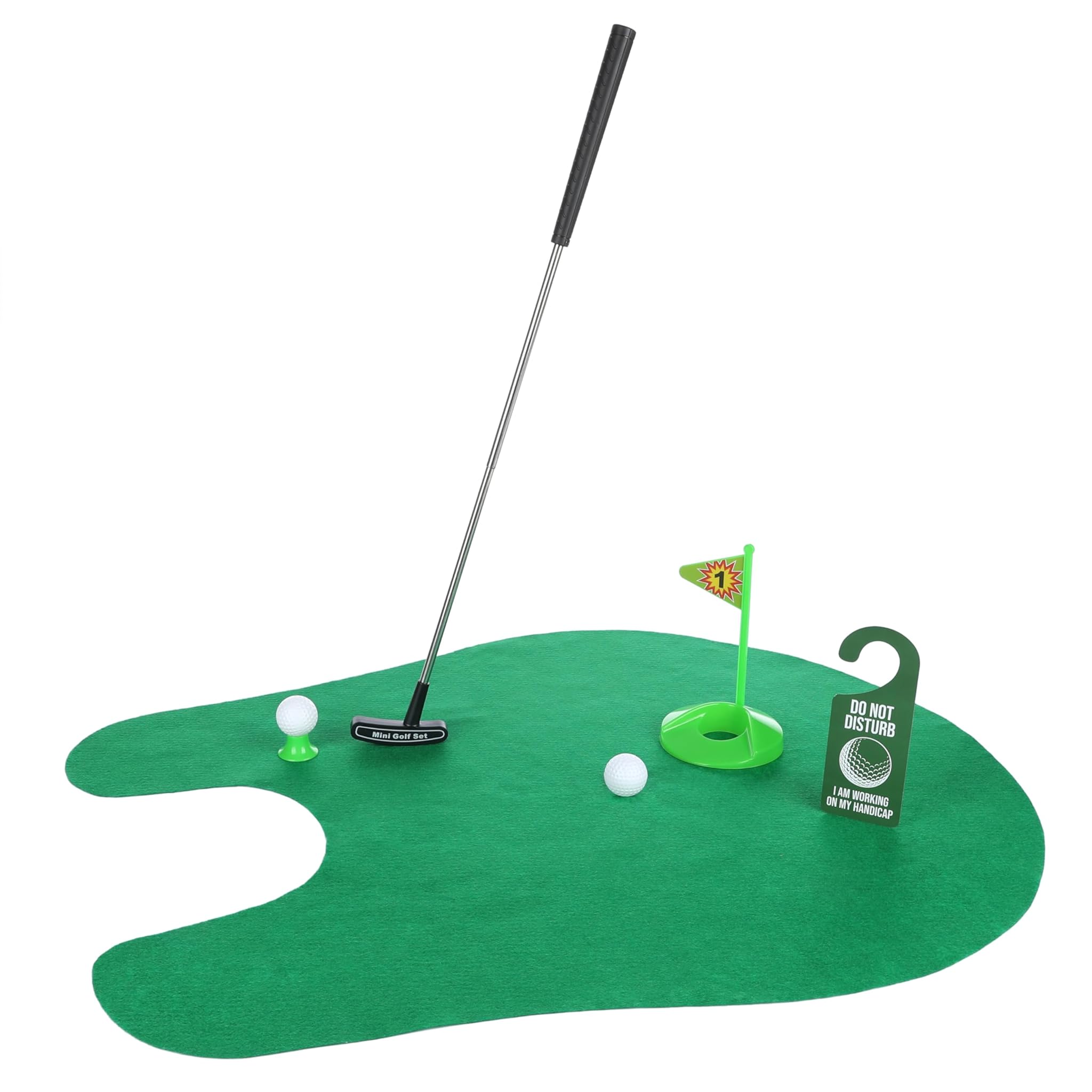 FunX Set Regalo Golf da Toilette - Mini Golf per Bagno