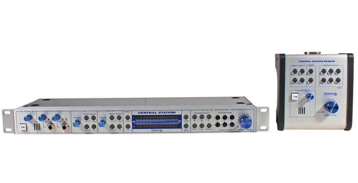 PreSonus Central Station PLUS: Studio Control Center with Remote Control, silver