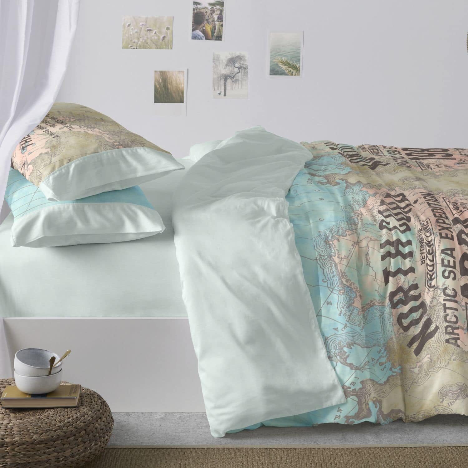 Burrito Blanco Copripiumini, Cotone, 50% Poliestere, Mare, Ancho de 200 - immagine 2