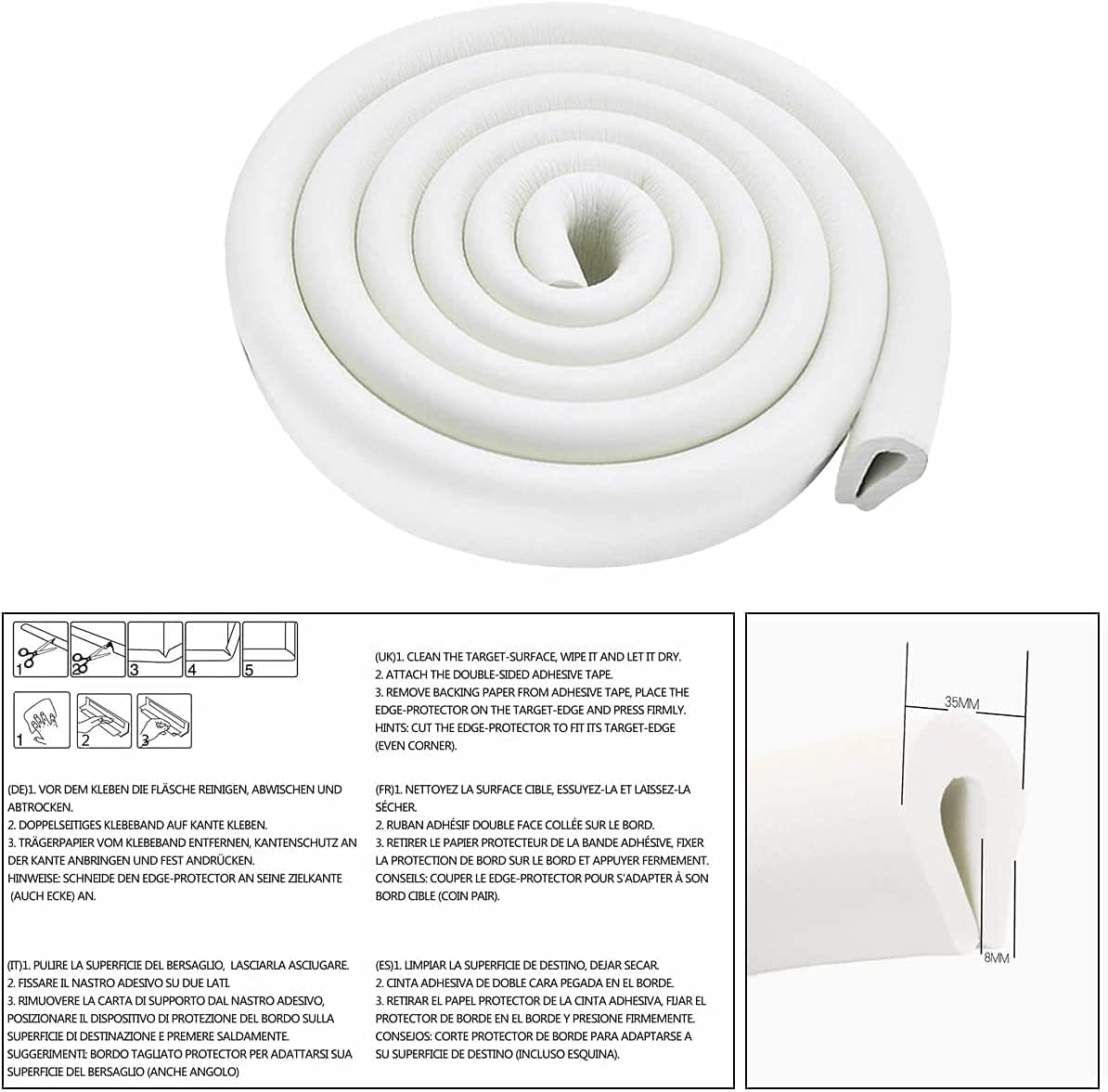 Himry® - Protezioni Antispigolo a U per Bambini 12 Metri - immagine 3