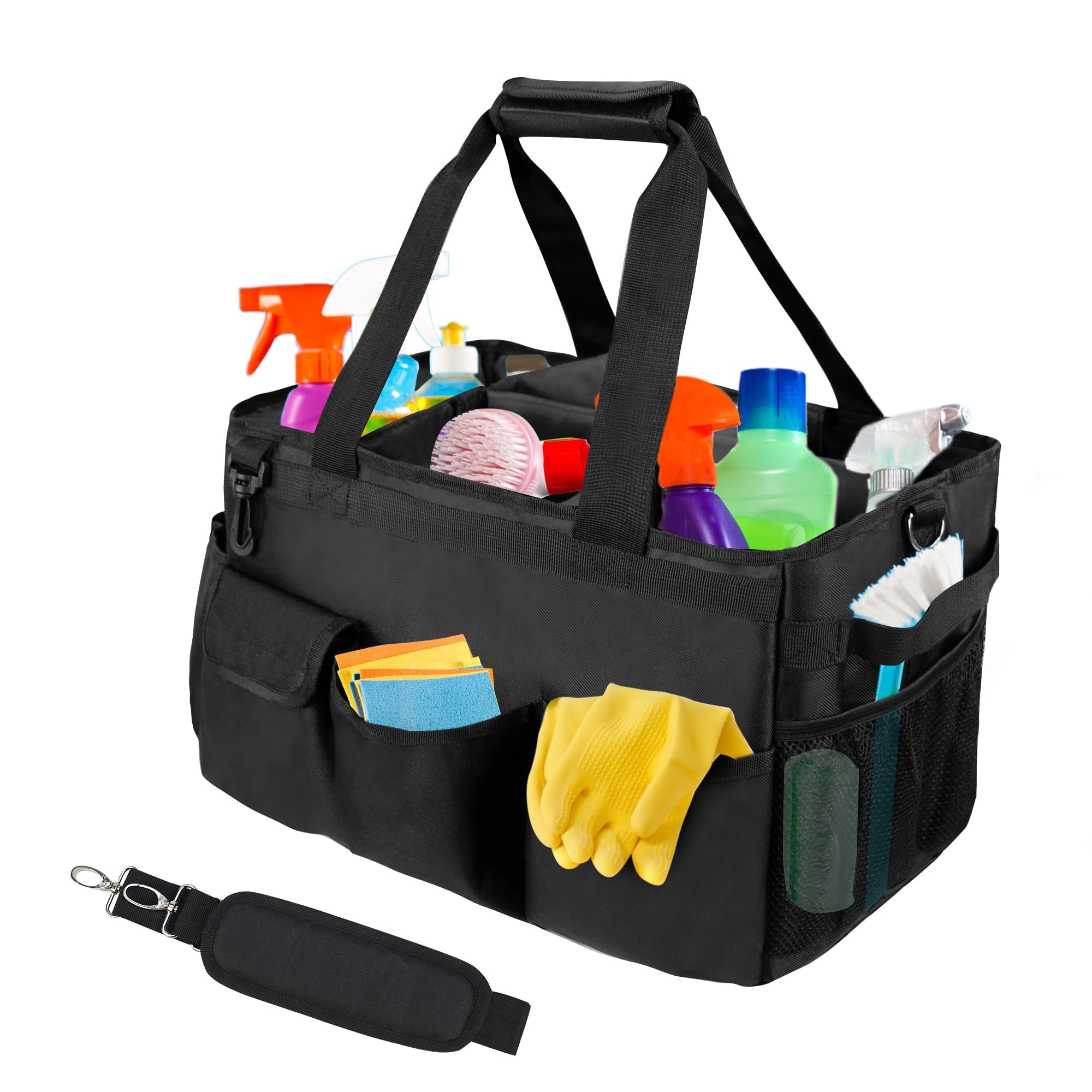 Dcy Blue Organizer per Pulizia con Maniglia, Nero