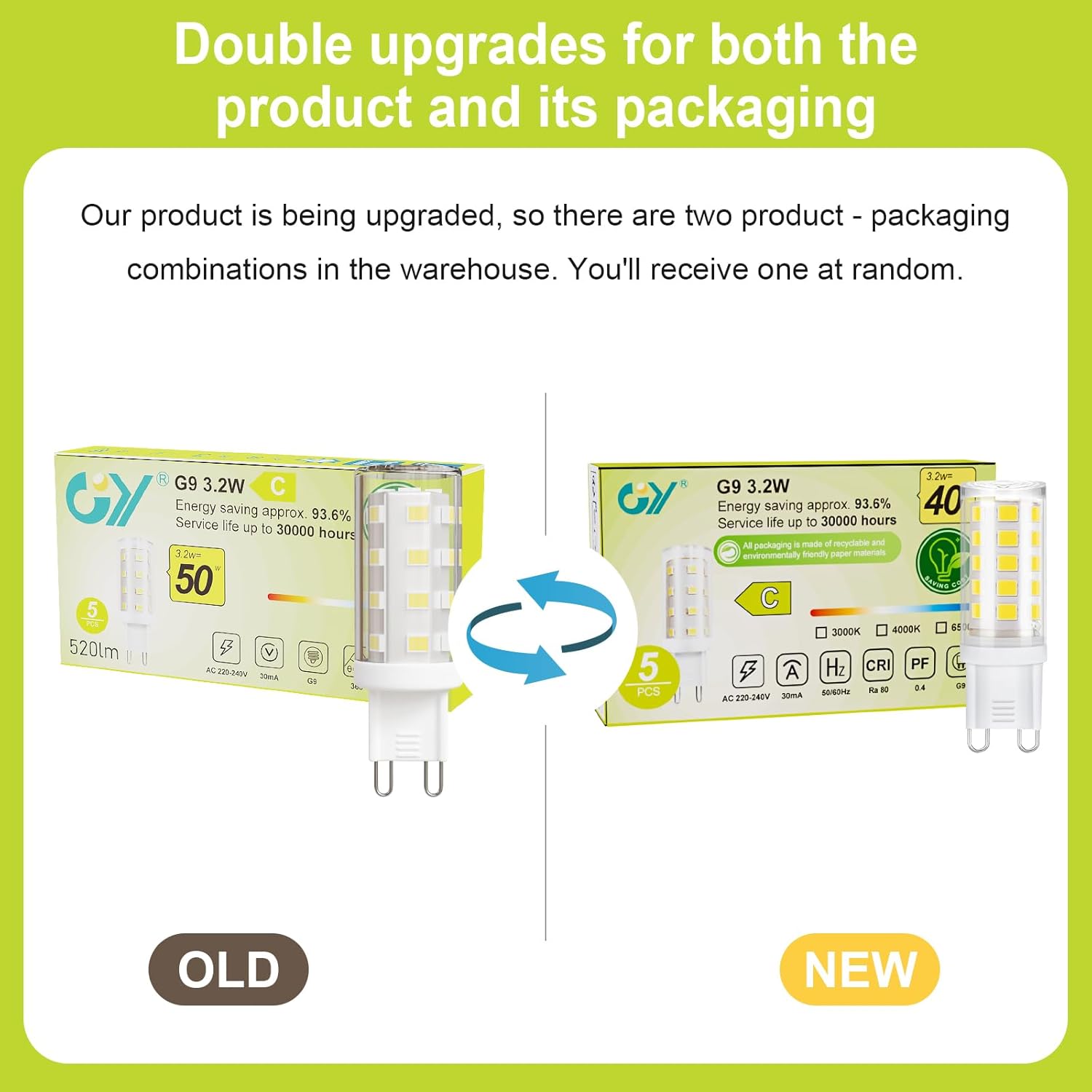 Gy Lampadine LED G9 3.2W 10 Pezzi, Luce Naturale - immagine 3