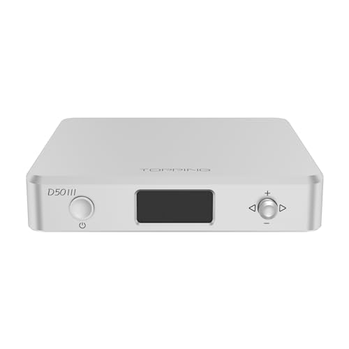 TOTAUDIO Topping D50 III DAC Dual Chip ES9039Q2MIII, XMOS XU-316, Qualcomm QCC5125, DSD512, USB-C (argento)
