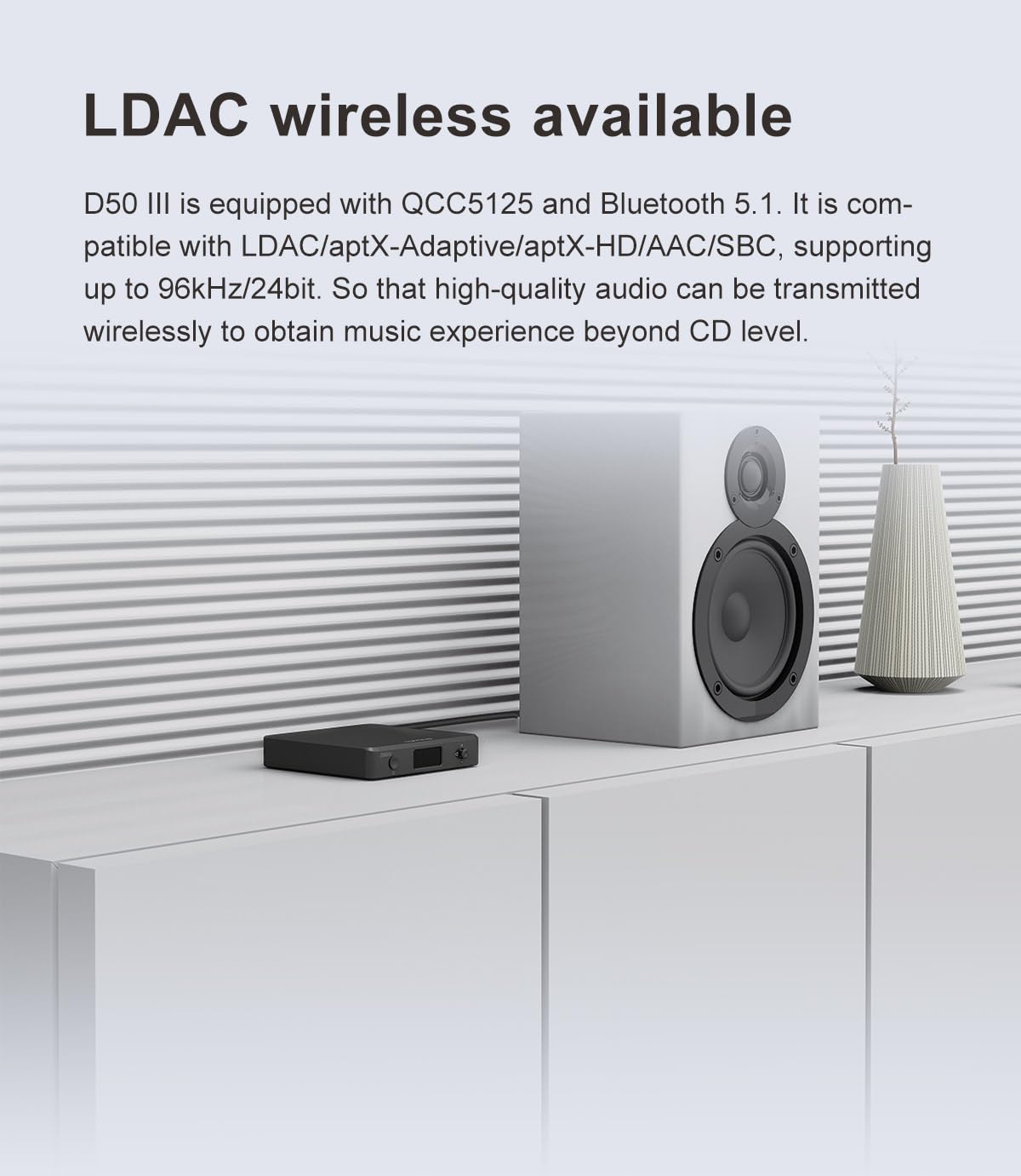 TOTAUDIO Topping D50 III DAC Dual Chip ES9039Q2MIII, XMOS XU-316, Qualcomm QCC5125, DSD512, USB-C (argento) - immagine 5