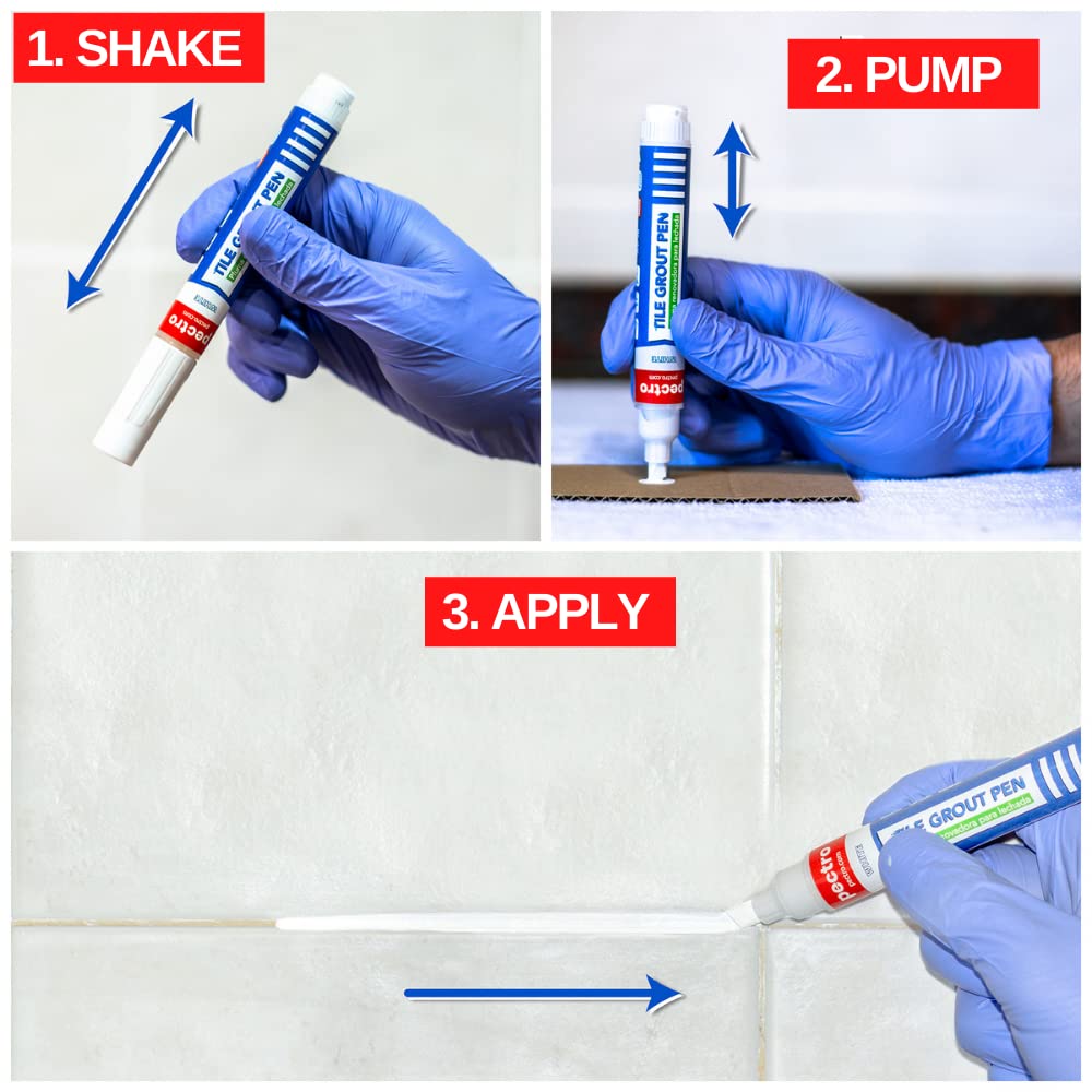 Pectro Pennarello per Fughe Piastrelle Bianco 8ml - immagine 3