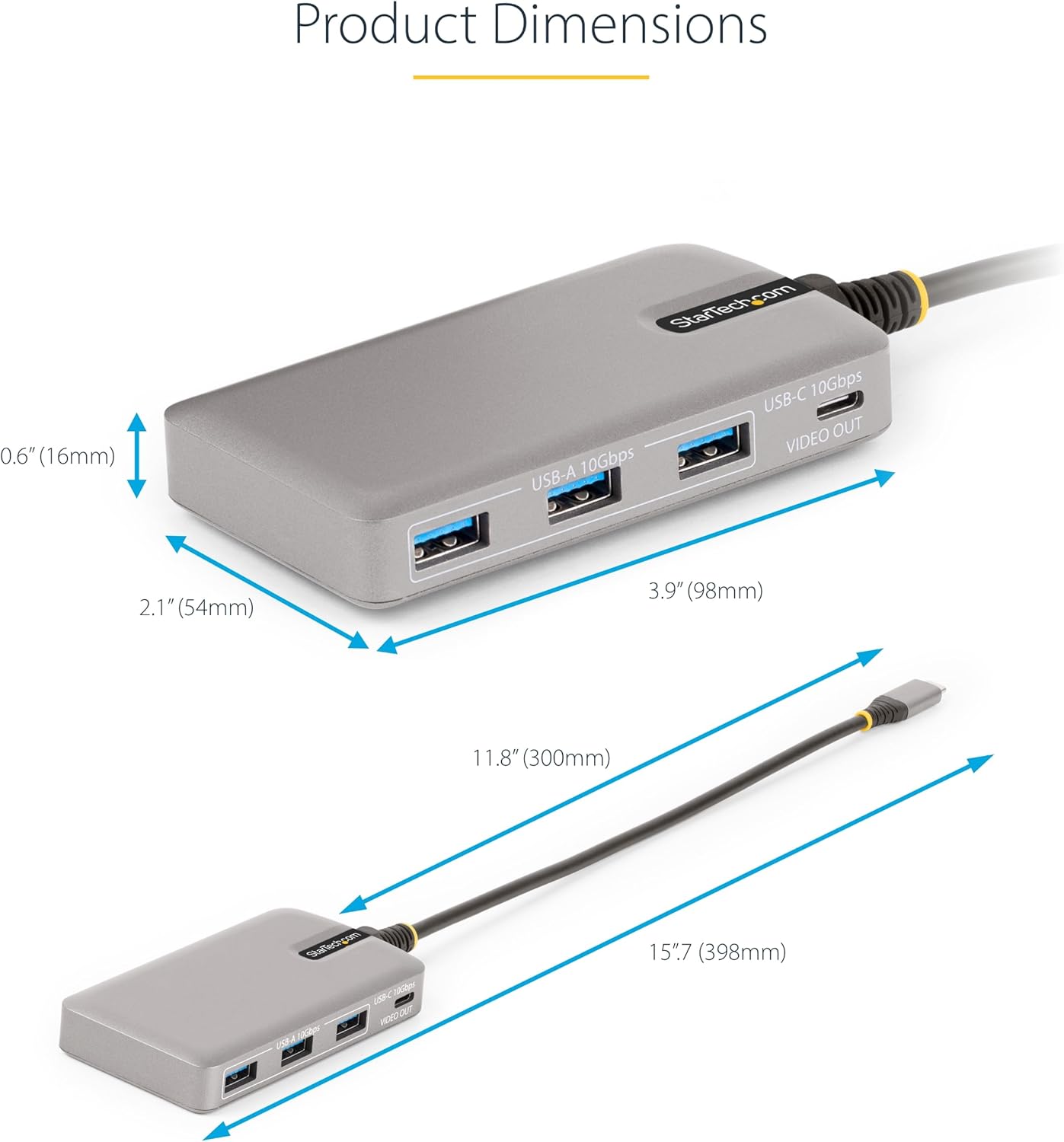 Startech.com Hub USB-C 4 Porte con Video 4K 60Hz - immagine 5
