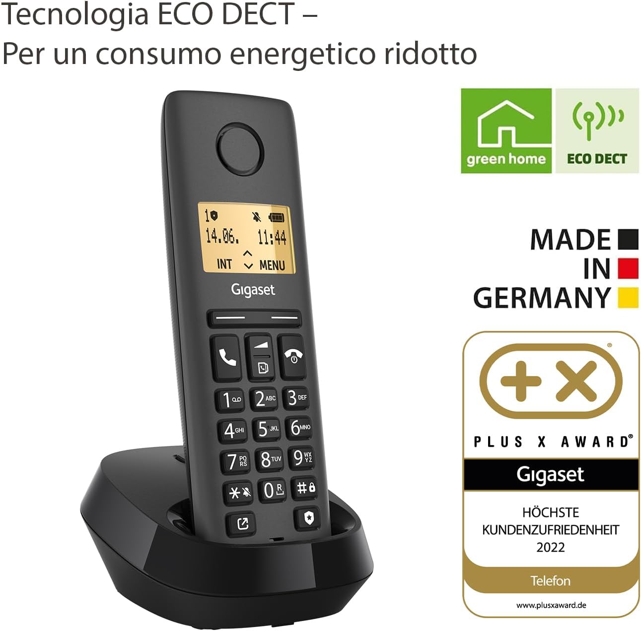 Gigaset PURE 120 - Telefono Cordless, Nero Antracite - immagine 5