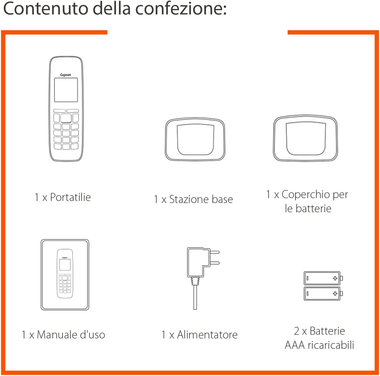 Gigaset PURE 120 - Telefono Cordless, Nero Antracite - immagine 6