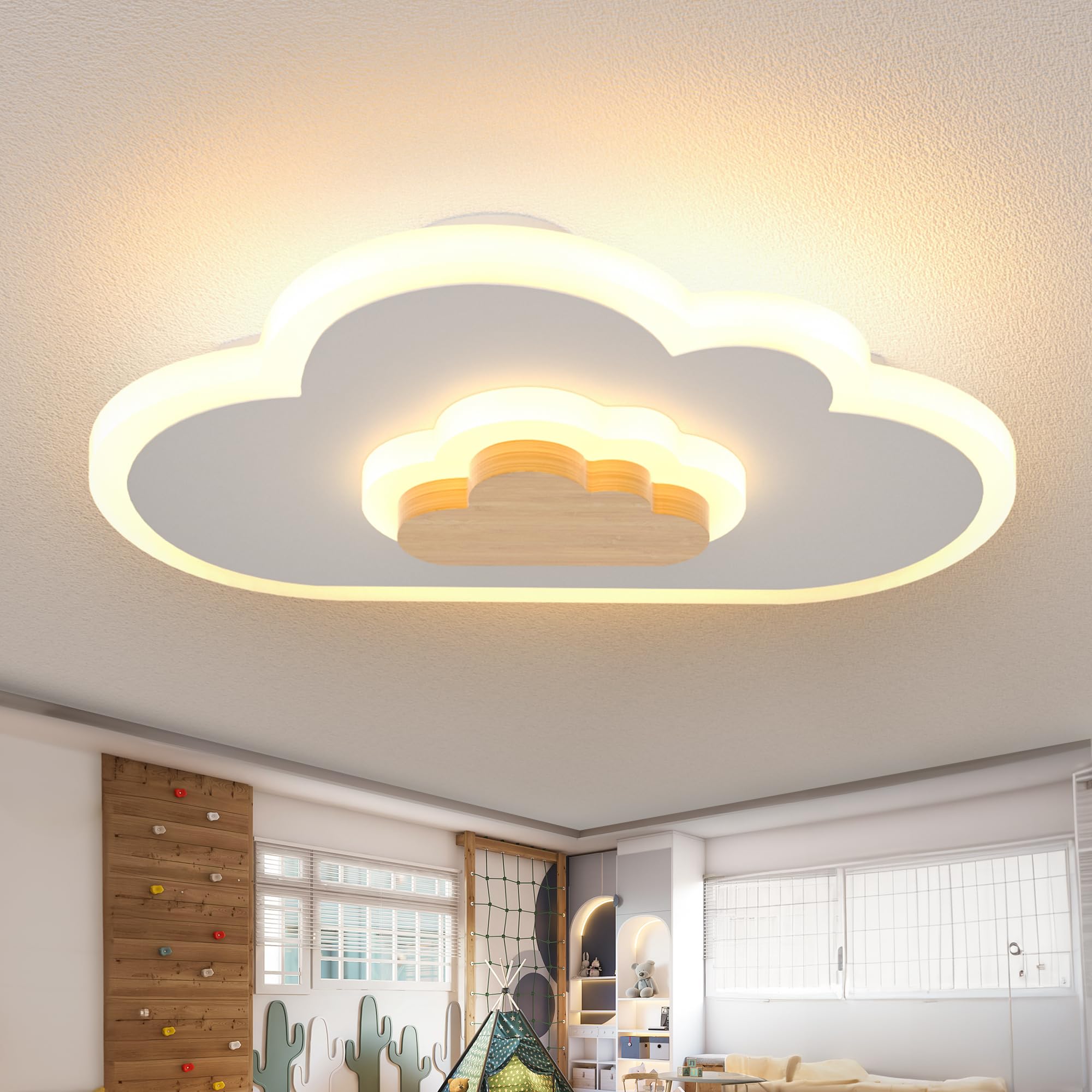 Aoeh Plafoniera LED a Nuvole Dimmerabile 50W, 80cm