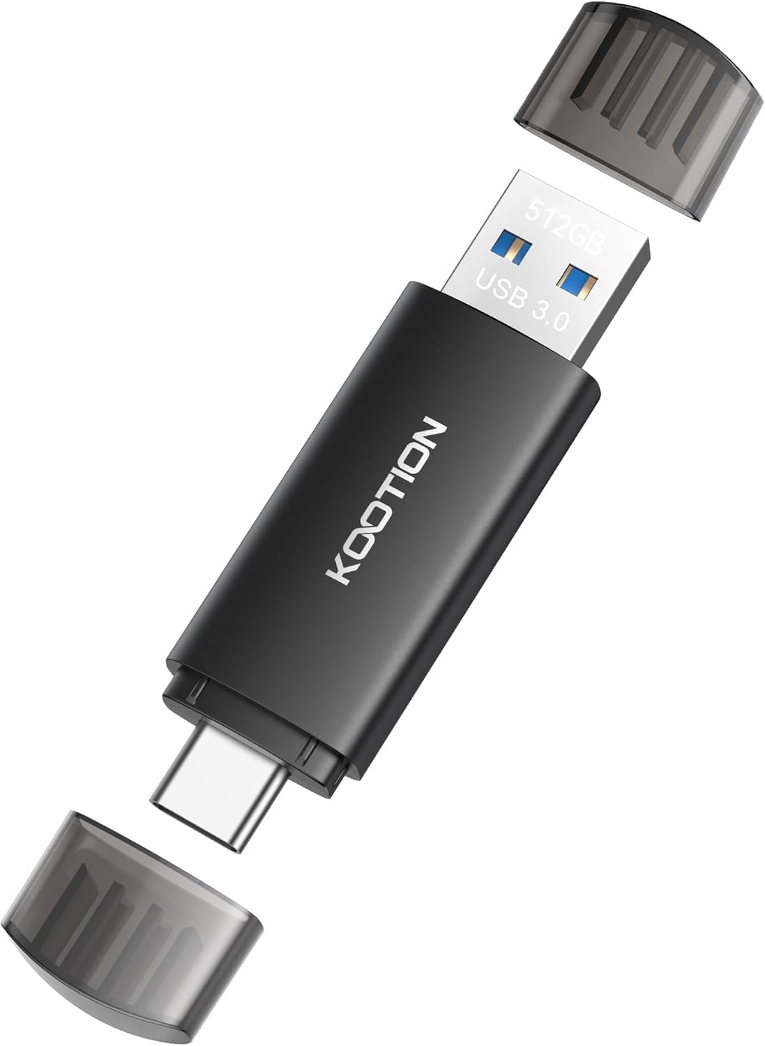 Kootion Chiavetta USB-C 512GB, USB 3.0 OTG 2 in 1 Nera