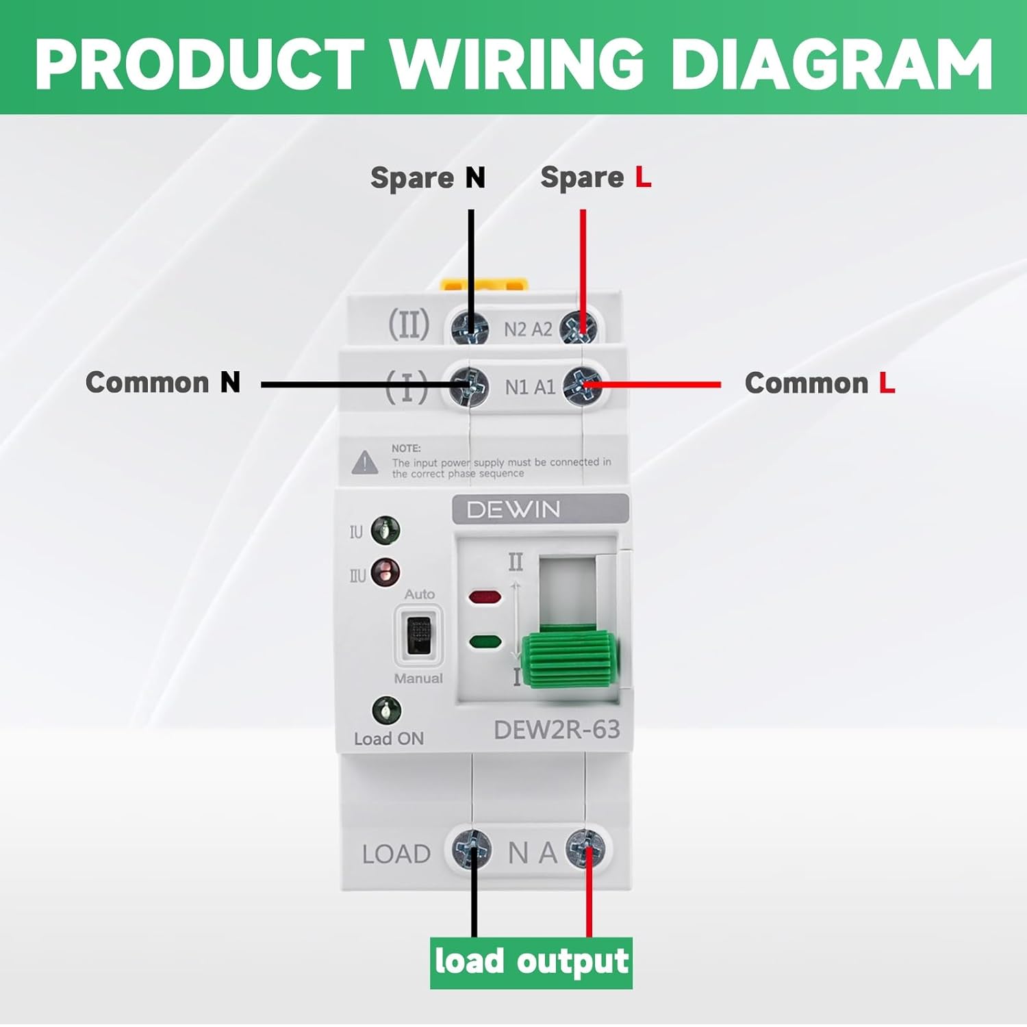 Dewin Interruttore di Trasferimento Automatico 2P 63A 220V - immagine 7