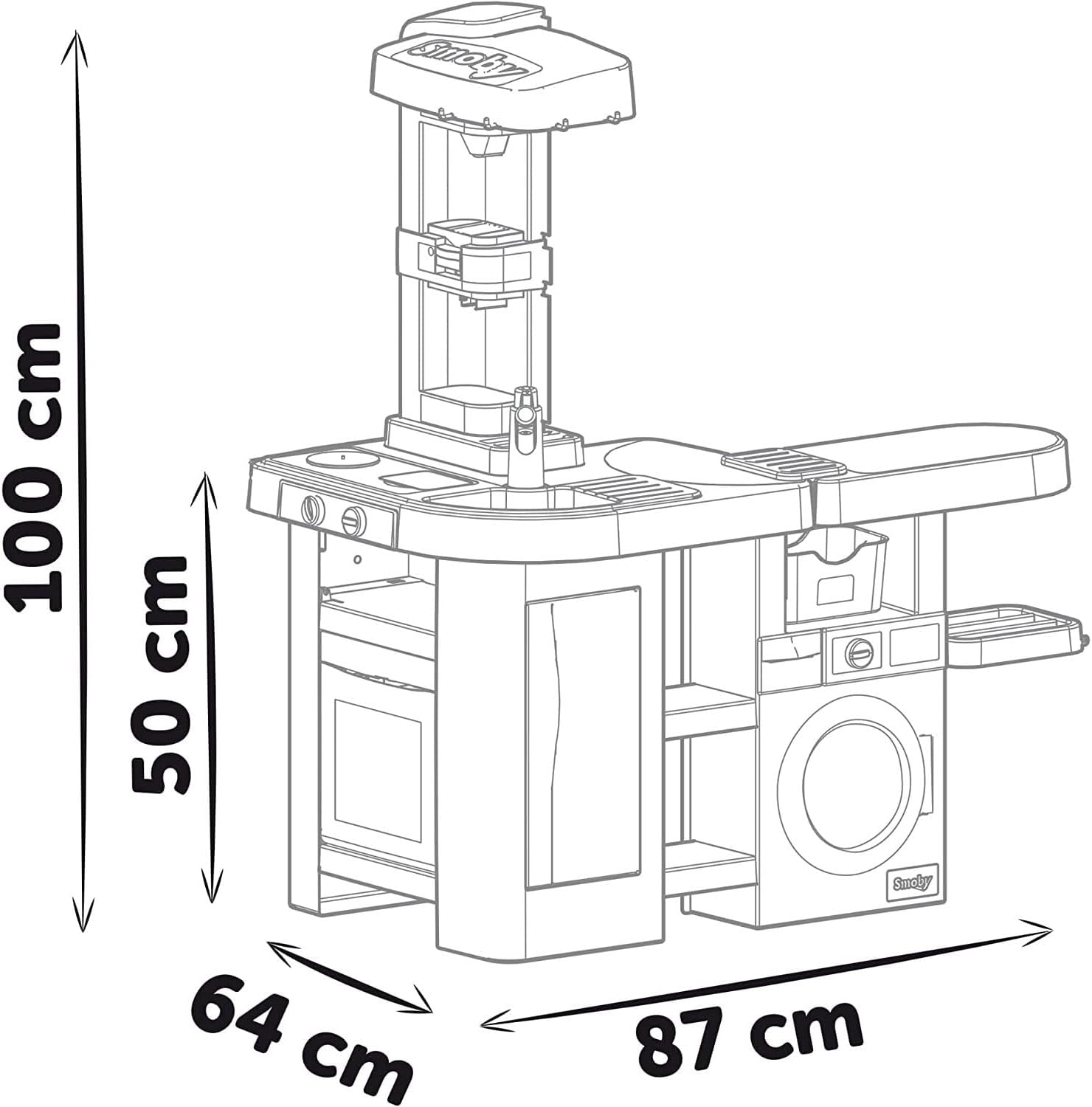Smoby - Cucina Studio Cleaning, 7600311050 - immagine 6