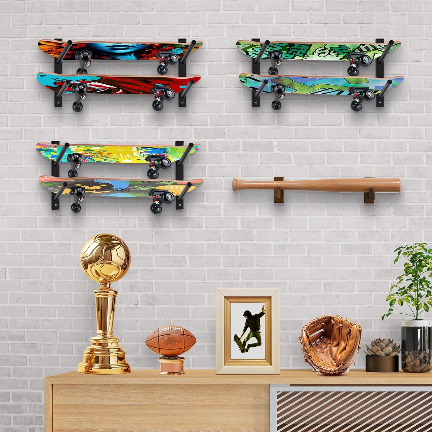 Bijun Supporto da Parete per Skateboard - immagine 4