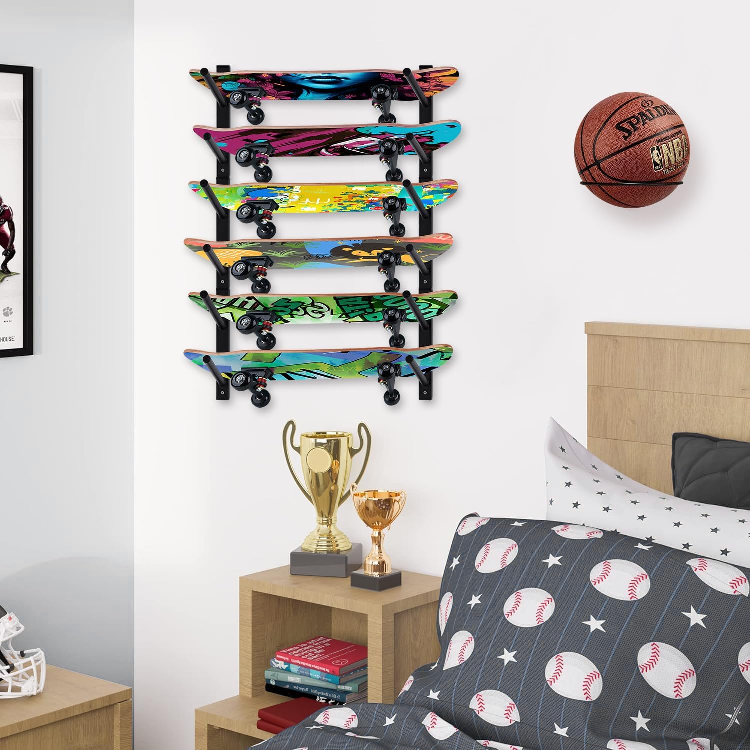 Bijun Supporto da Parete per Skateboard - immagine 5