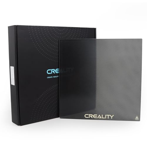 Creality Piastra di pressione per vetro di silicio di cristallo di carbonio, facile registrazione, forte adesione, bella superficie, ultra sottile, adatta per Ender5/5s/Ender-3/V2/3 Pro/3S