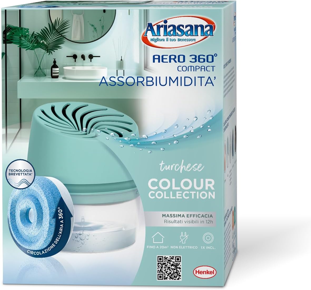 Ariasana Assorbiumidità Aero 360° Compact Turchese - immagine 1