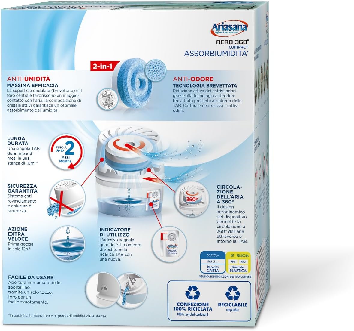 Ariasana Assorbiumidità Aero 360° Compact Turchese - immagine 2