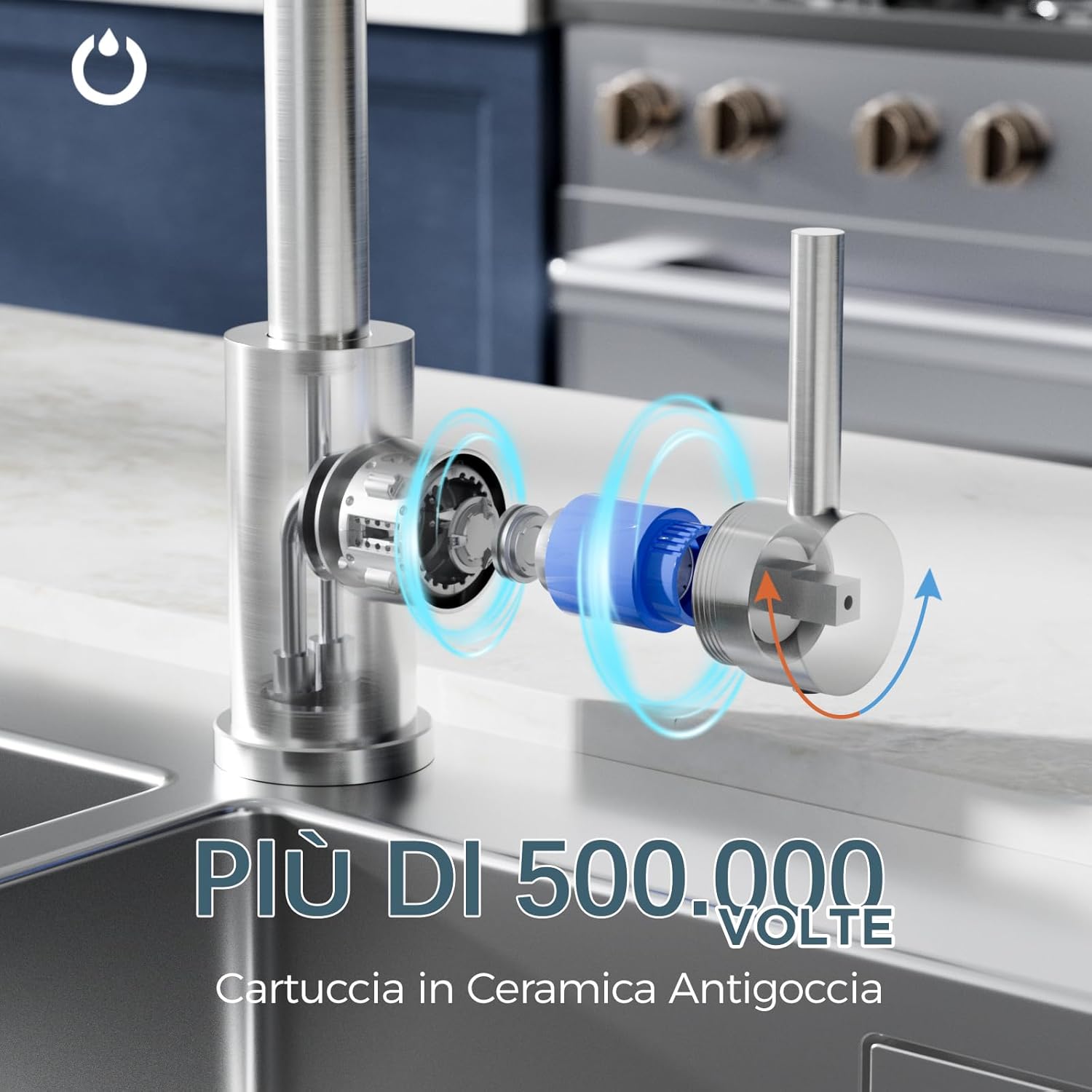 Forious Rubinetto Lavello Cucina Acciaio Inox - immagine 2