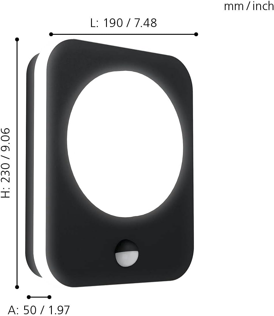 Eglo Madriz - Lampada da parete LED per esterni, nero - immagine 6