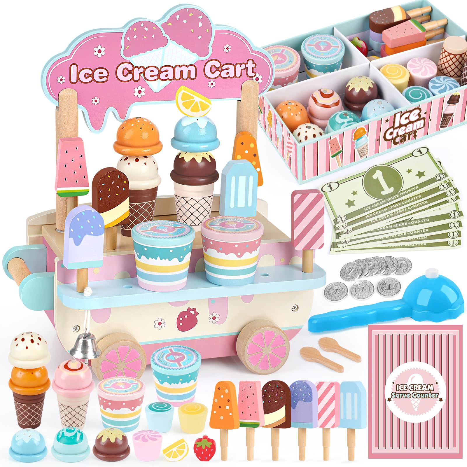 Dreamon Gelateria Giocattolo in Legno per Bambini
