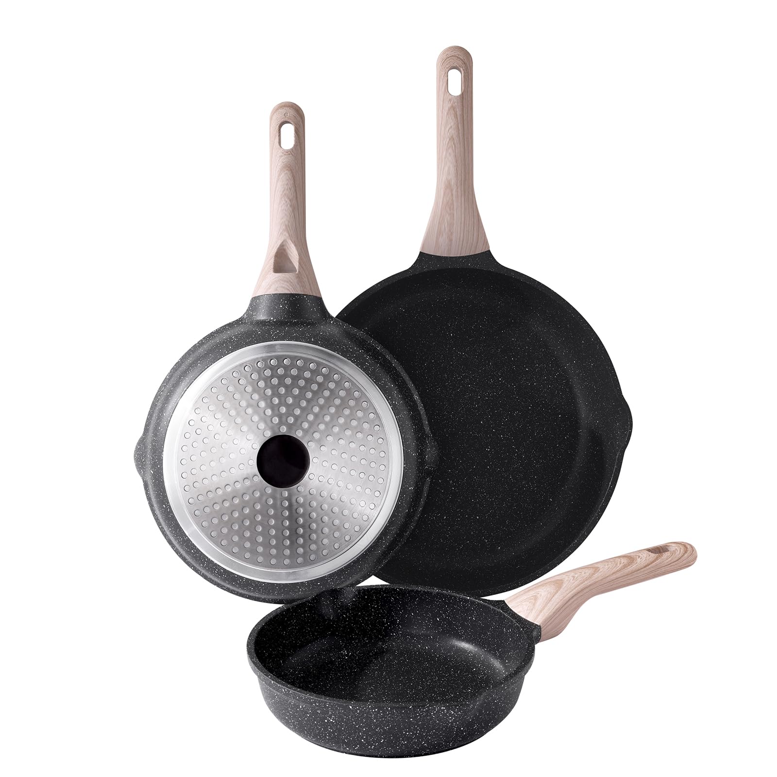 Kordisen Set 3 Padelle Antiaderenti per Induzione