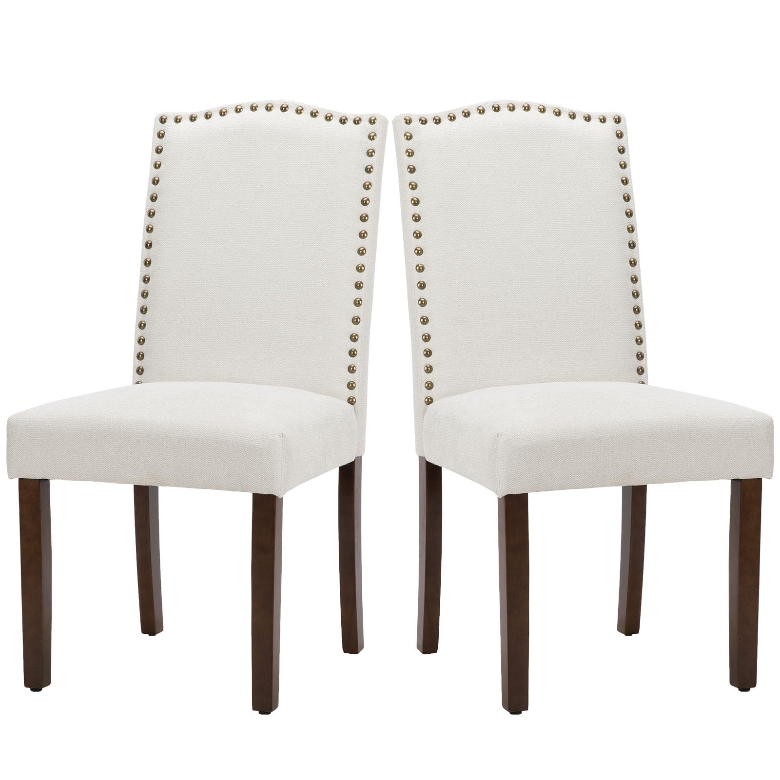 Surfou Modern Armless Dining Chairs - Set 2 Pezzi Beige