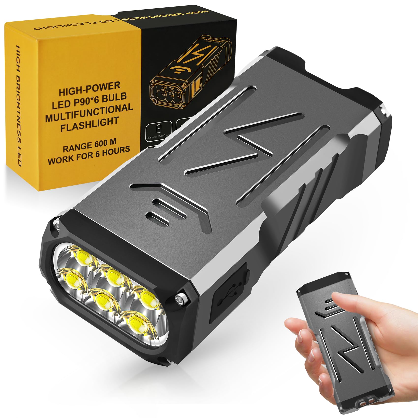 PARAROSE Torcia a LED 100000 Lumen, IP55