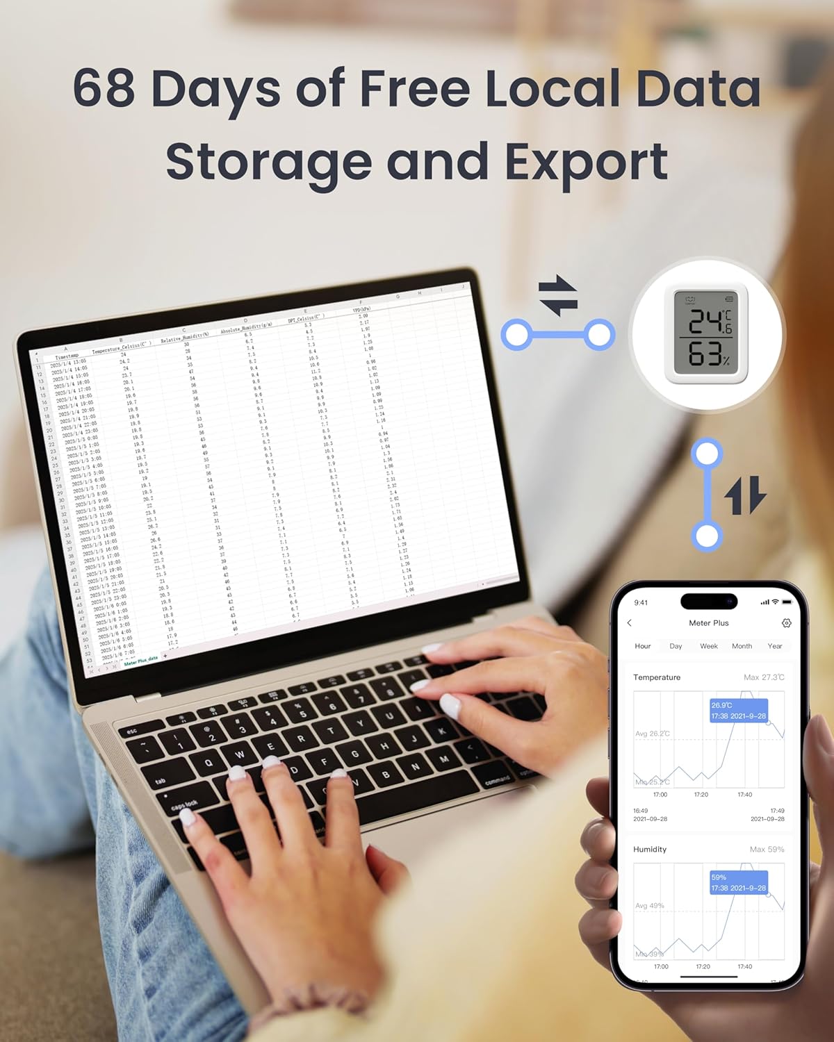 Switchbot Termometro e Igrometro Plus Bluetooth (4 pezzi) - immagine 5