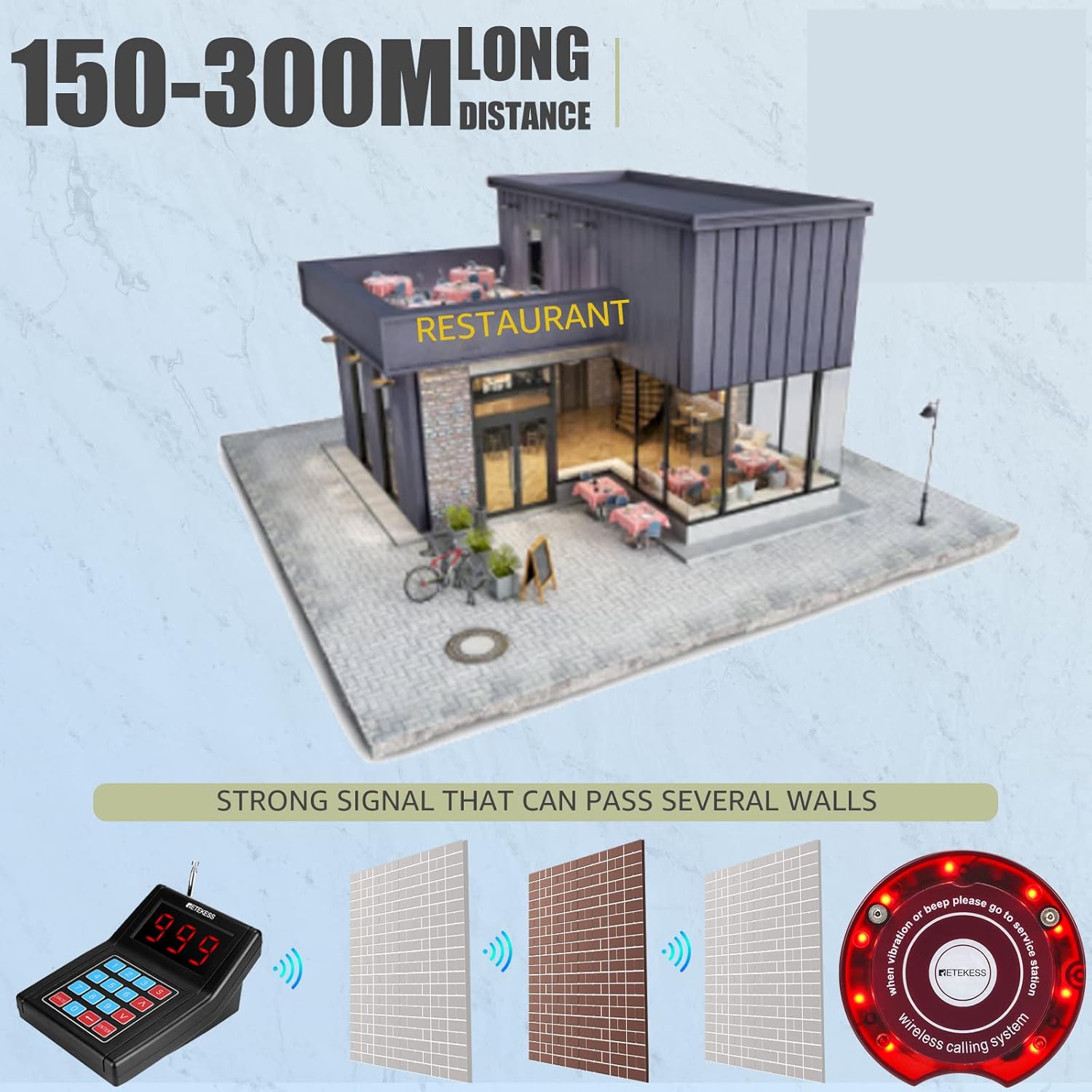 Retekess TD165 Cercapersone Ristorante Wireless 300M - immagine 2