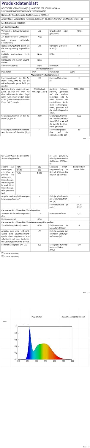 SIBRILLE Lampada da Terra Dimmerabile 20W - immagine 9