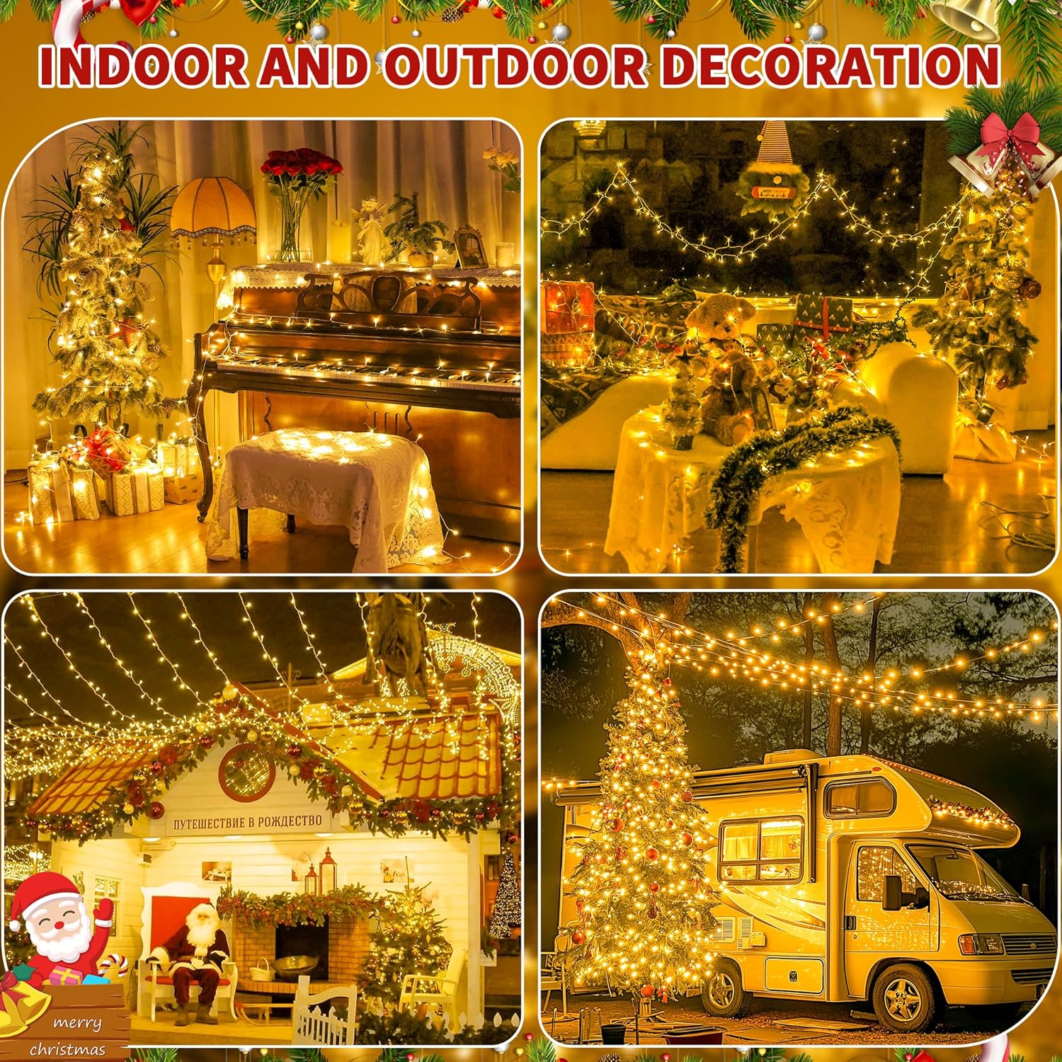 Auriostar Luci Natale Esterno 60m 600 LED - immagine 8