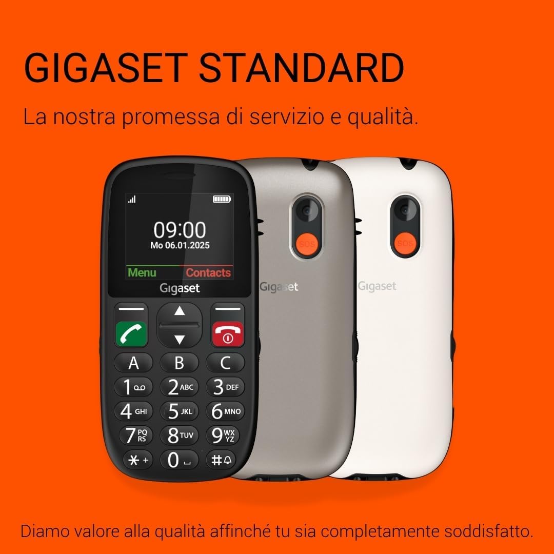 Gigaset GL395 Telefono Cellulare per Anziani, Nero - immagine 5