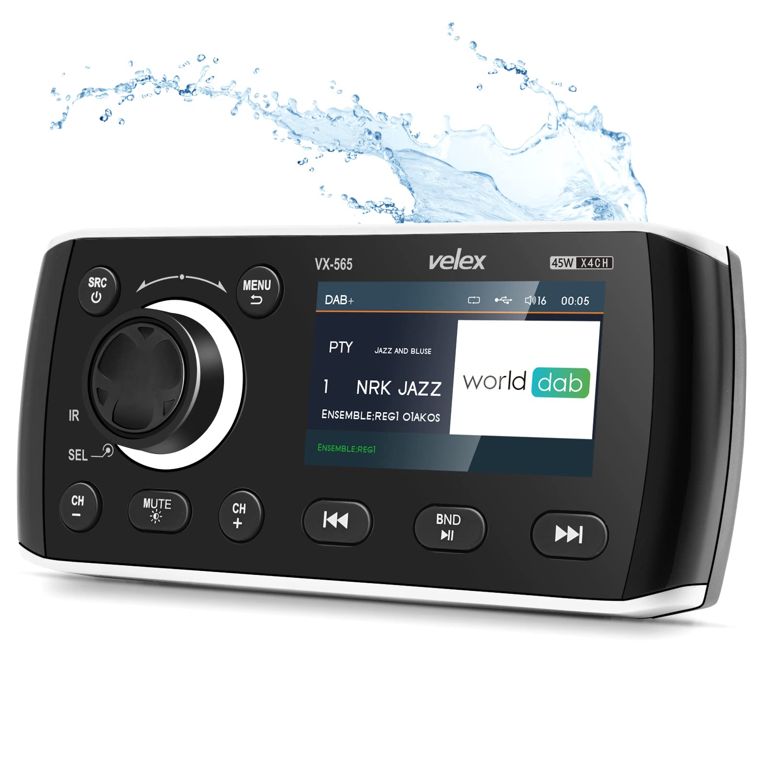 Marine Stereo Video Player DAB+/FM/AM