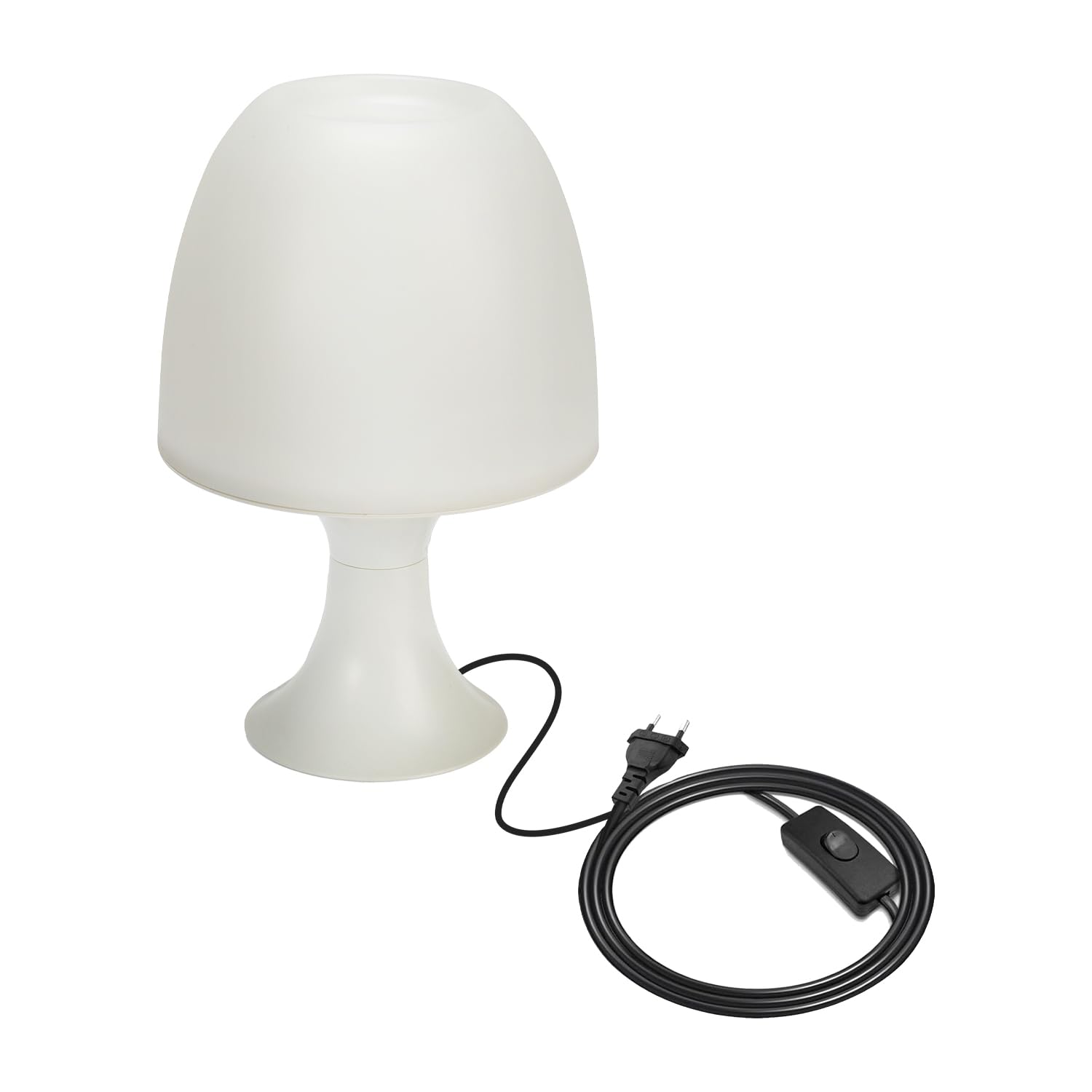 VELAMP Mushroom - Lampada da Tavolo E14, Bianca