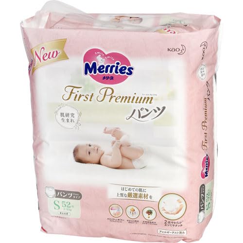 Merries First Premium Diapers-panties PS 4-8 kg, 52 pezzi