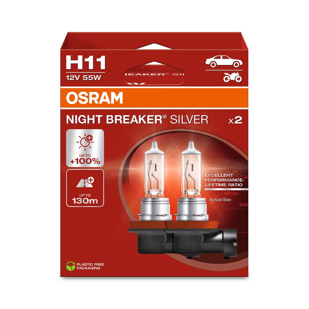 Osram NIGHT BREAKER SILVER H11 - Lampade Alogene (2 pz)