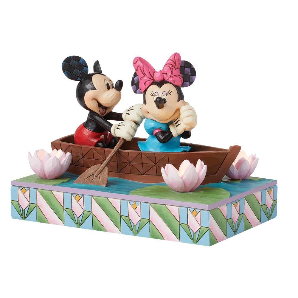 Disney Traditions Figurina Minnie e Topolino amore sulla barca a remi Collezione