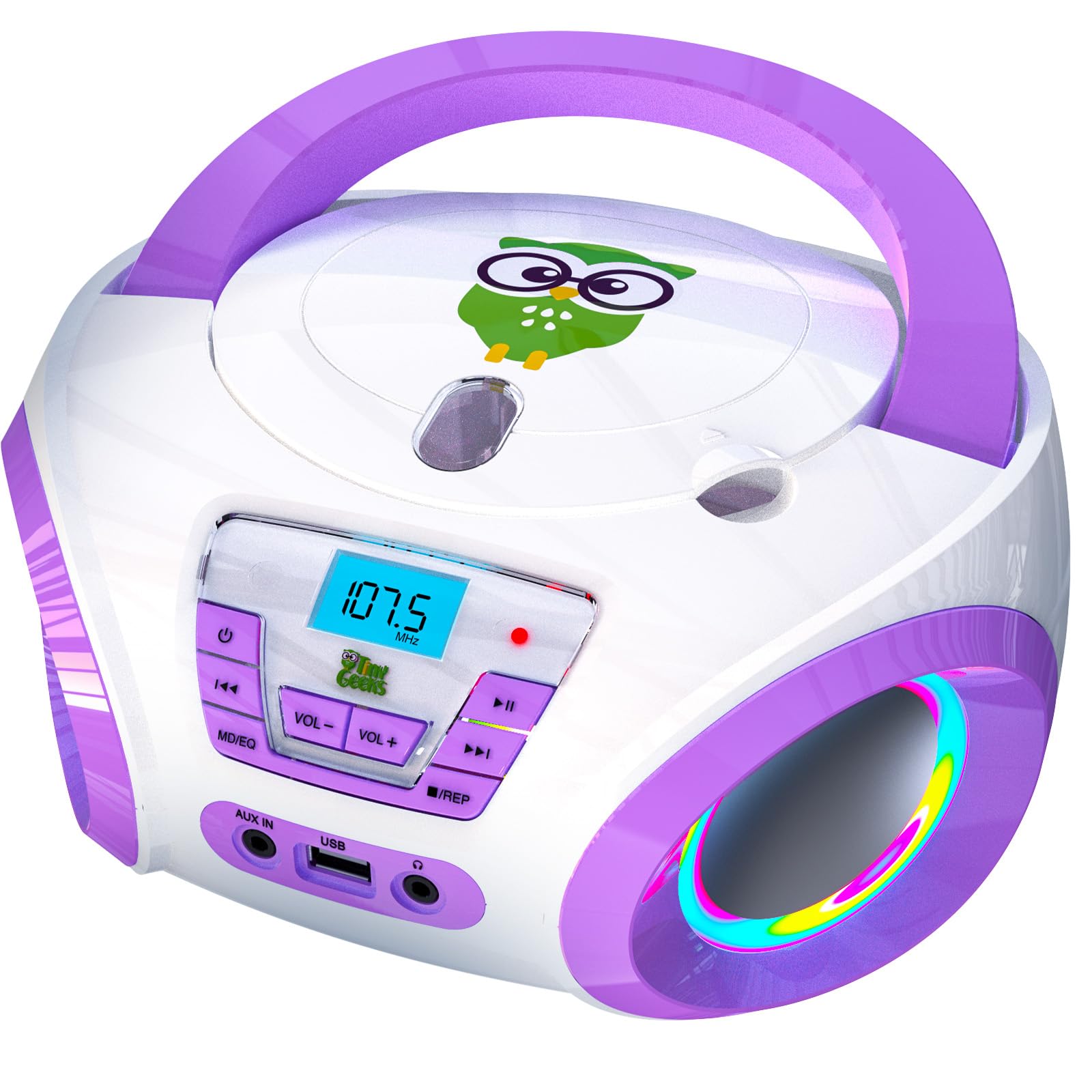 Tinygeeks Tunes CD PLAYER BAMBINI + Radio FM, Viola