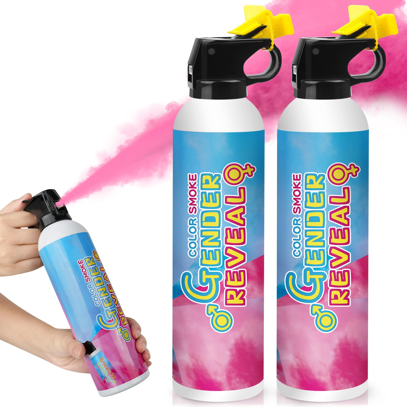 Risemart Cannone Poppers Gender Reveal (2 pezzi rosa)