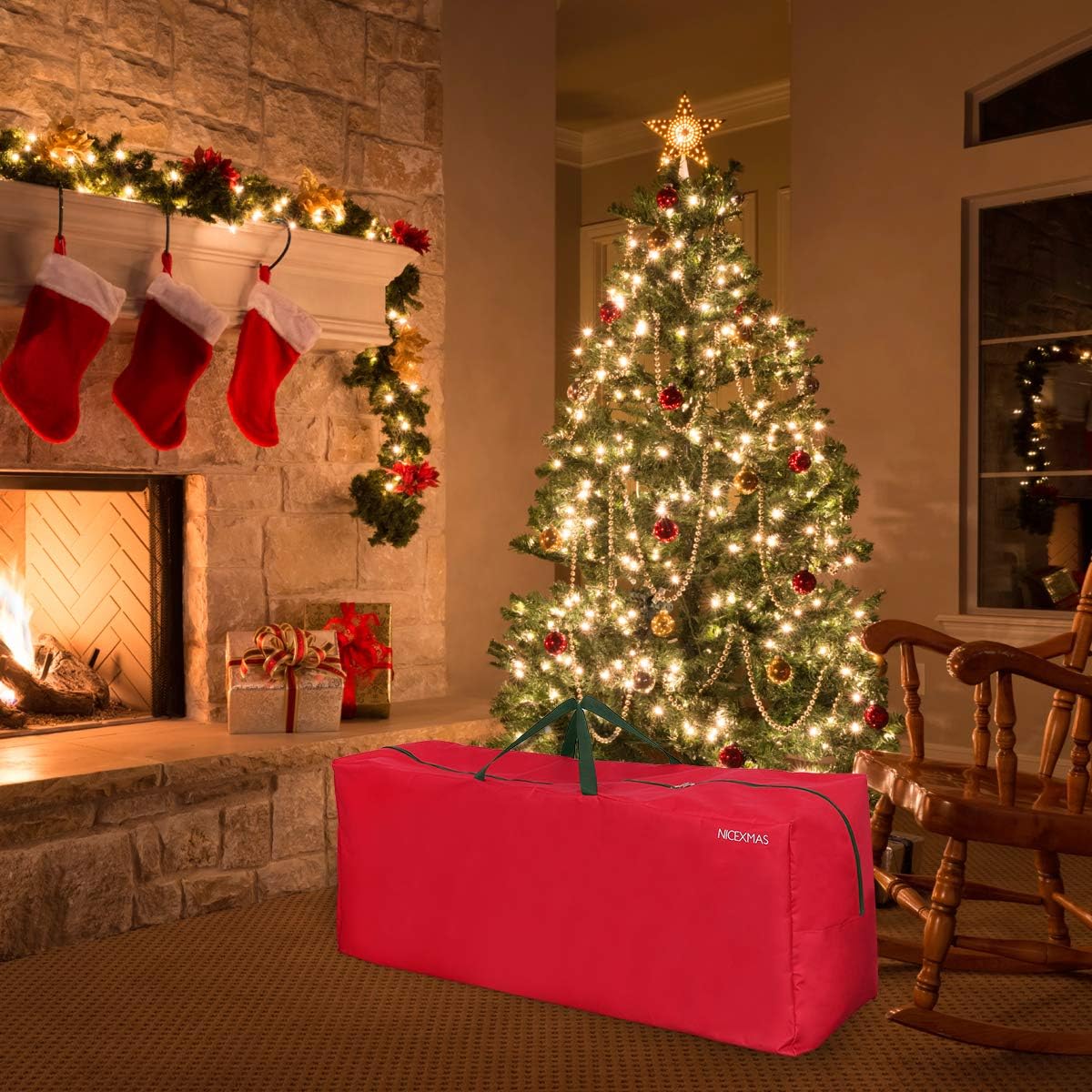 Borsa/Custodia per Albero di Natale, Red - immagine 2