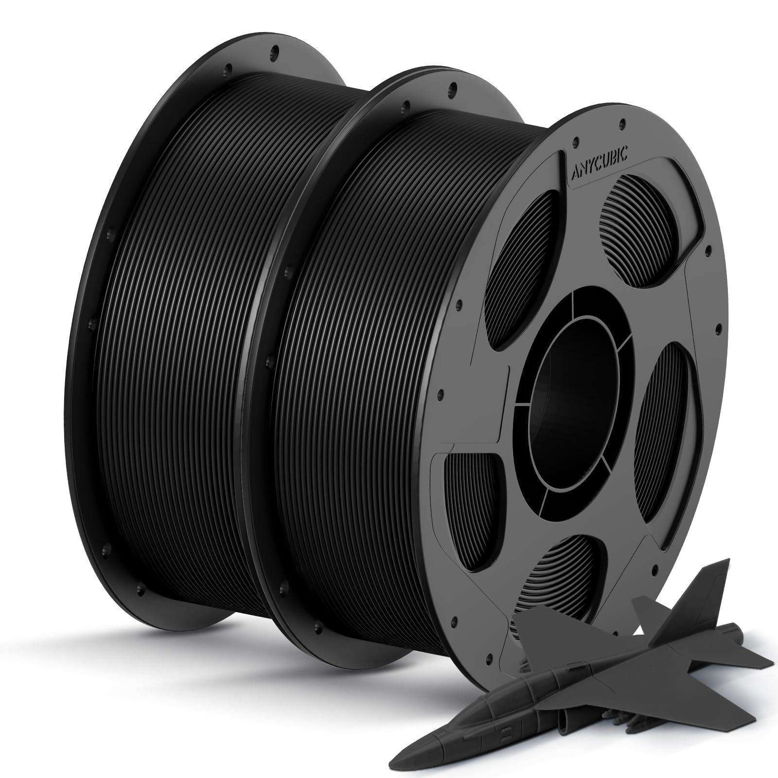 Anycubic Filamento PLA 1.75mm Alta Velocità, Nero 2KG