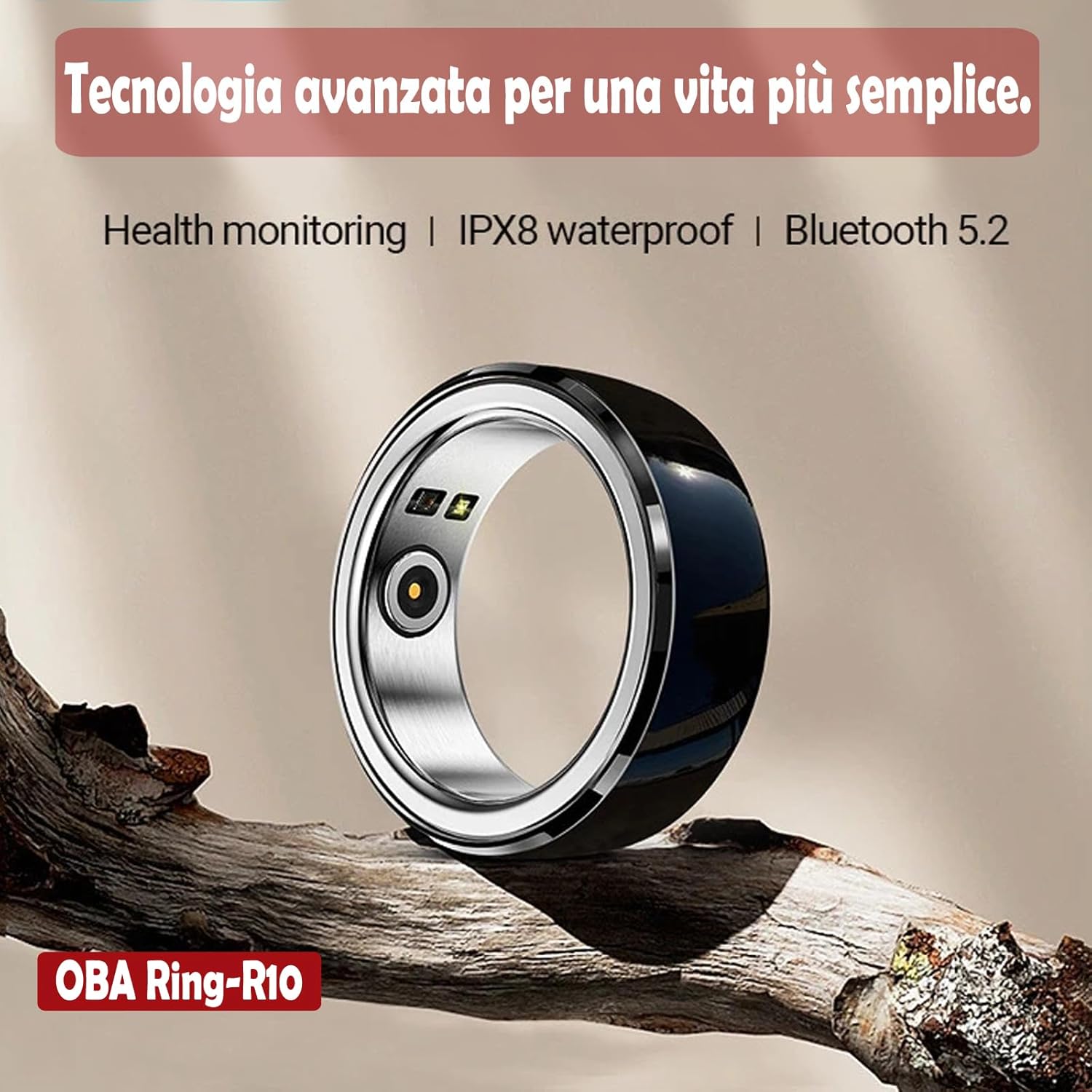 Oba Ring-R10 3.0 - Anello Smart in Ceramica, Taglia L - immagine 3