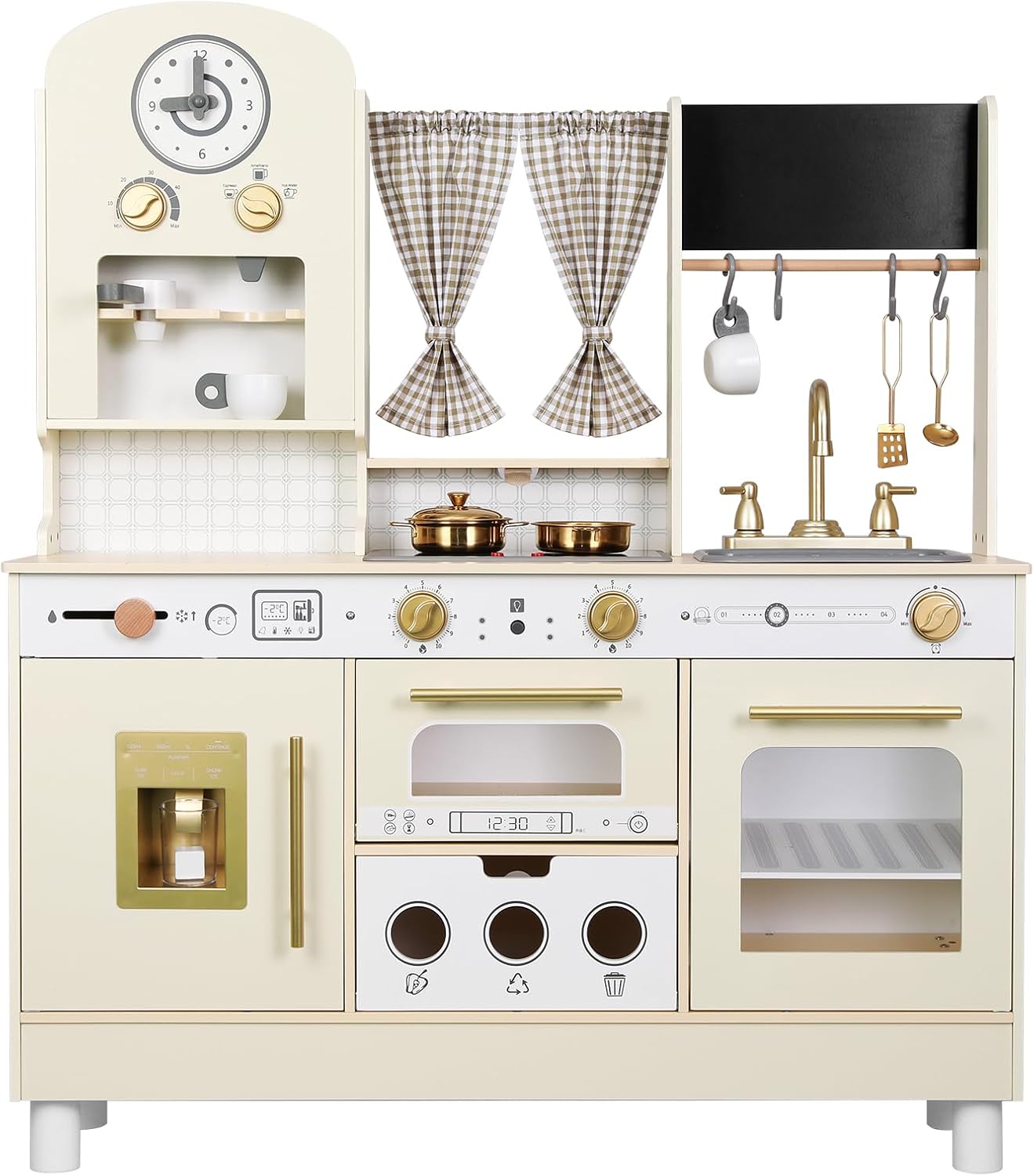 Set da cucina per bambini regolabile in altezza, bianco - immagine 1