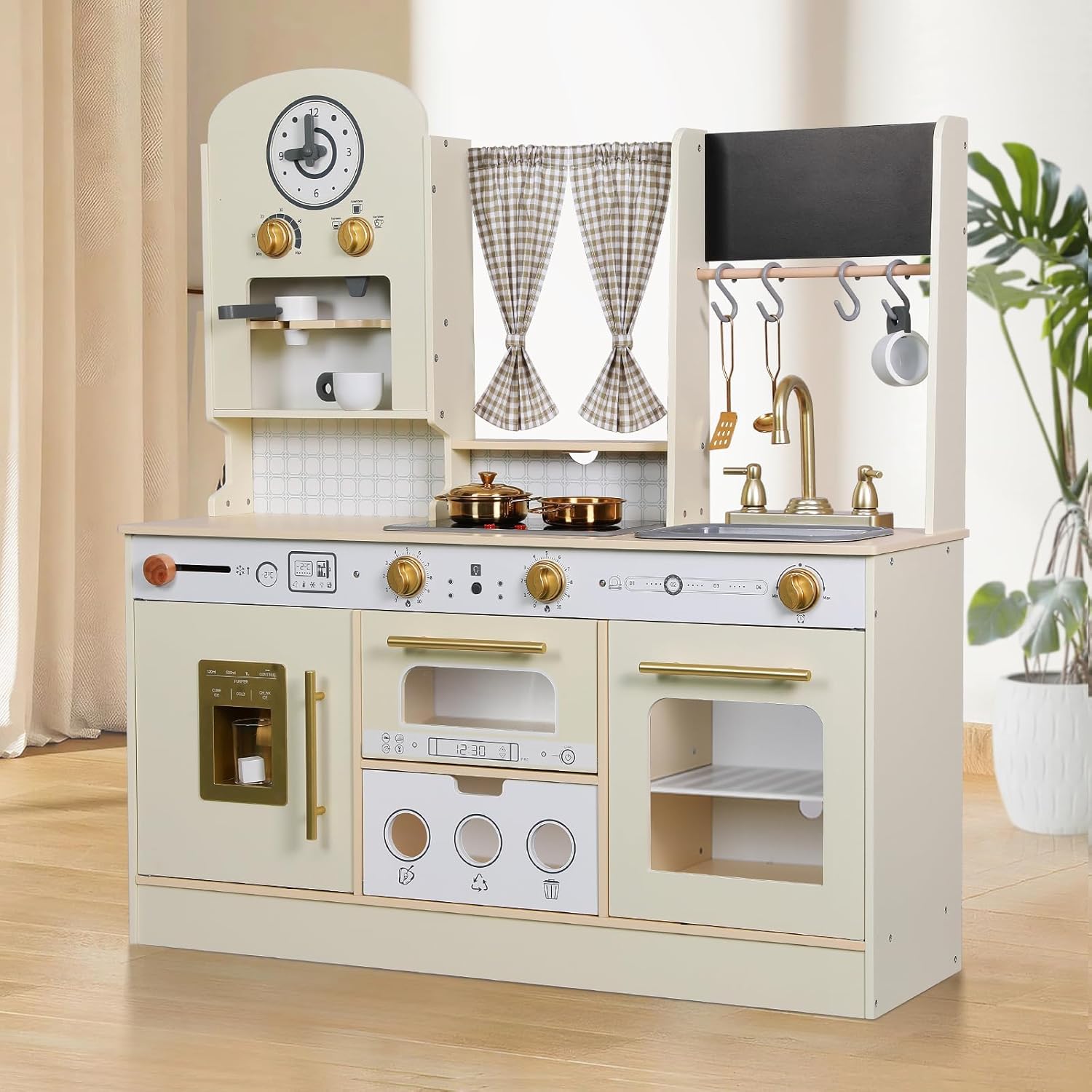 Set da cucina per bambini regolabile in altezza, bianco - immagine 2