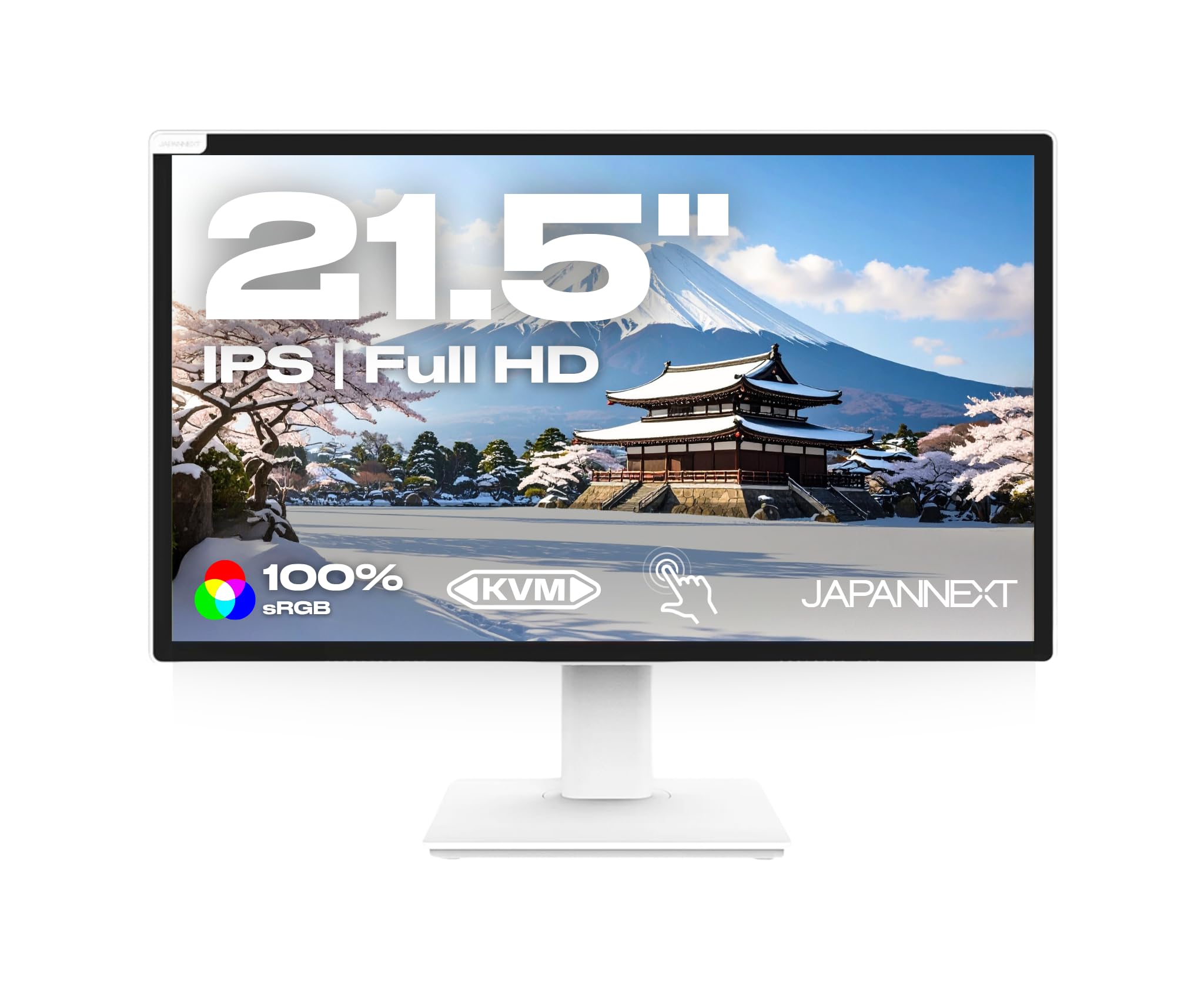 Japannext Monitor Tattile 21.5" IPS Full HD, Bianco